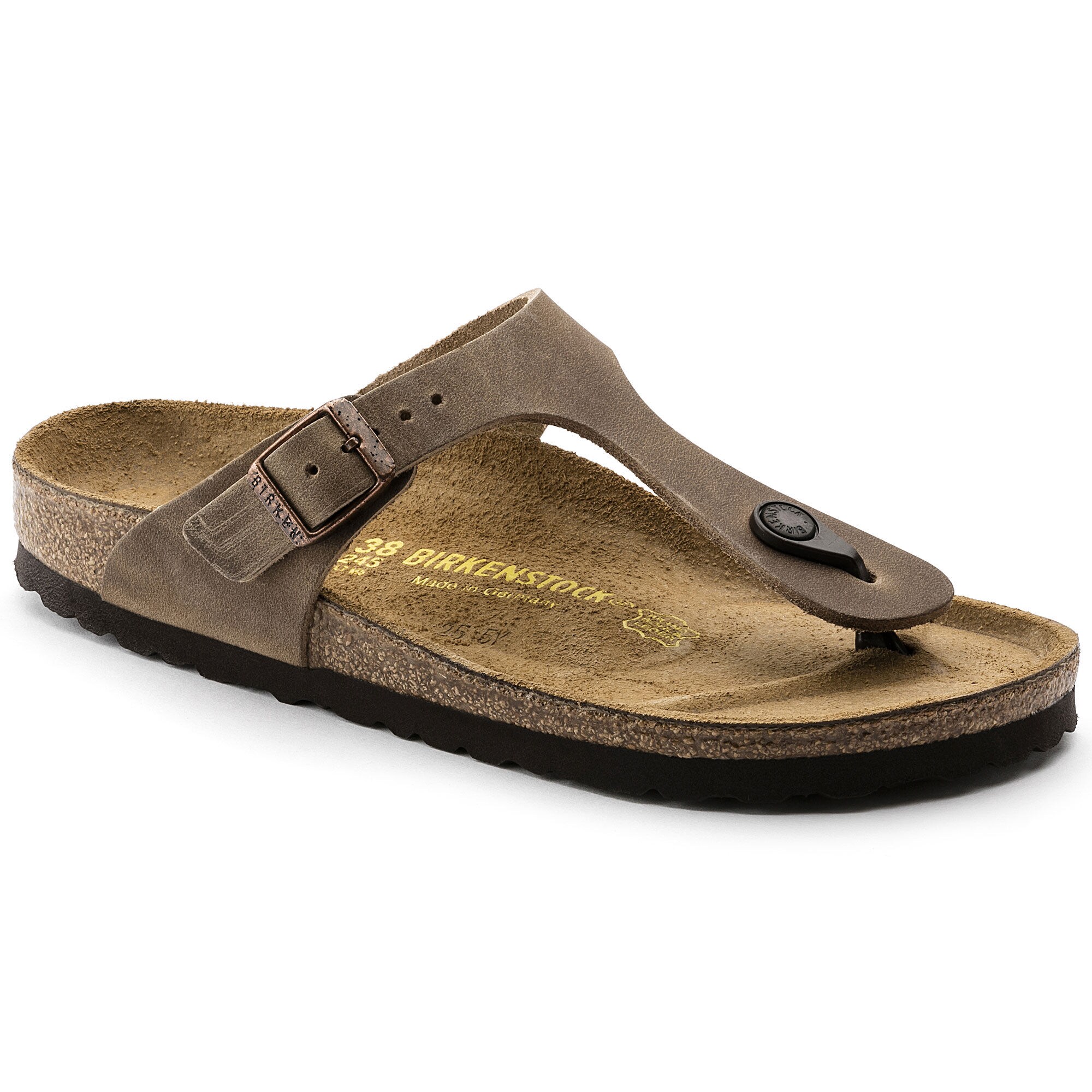 birkenstock gizeh tobacco leather