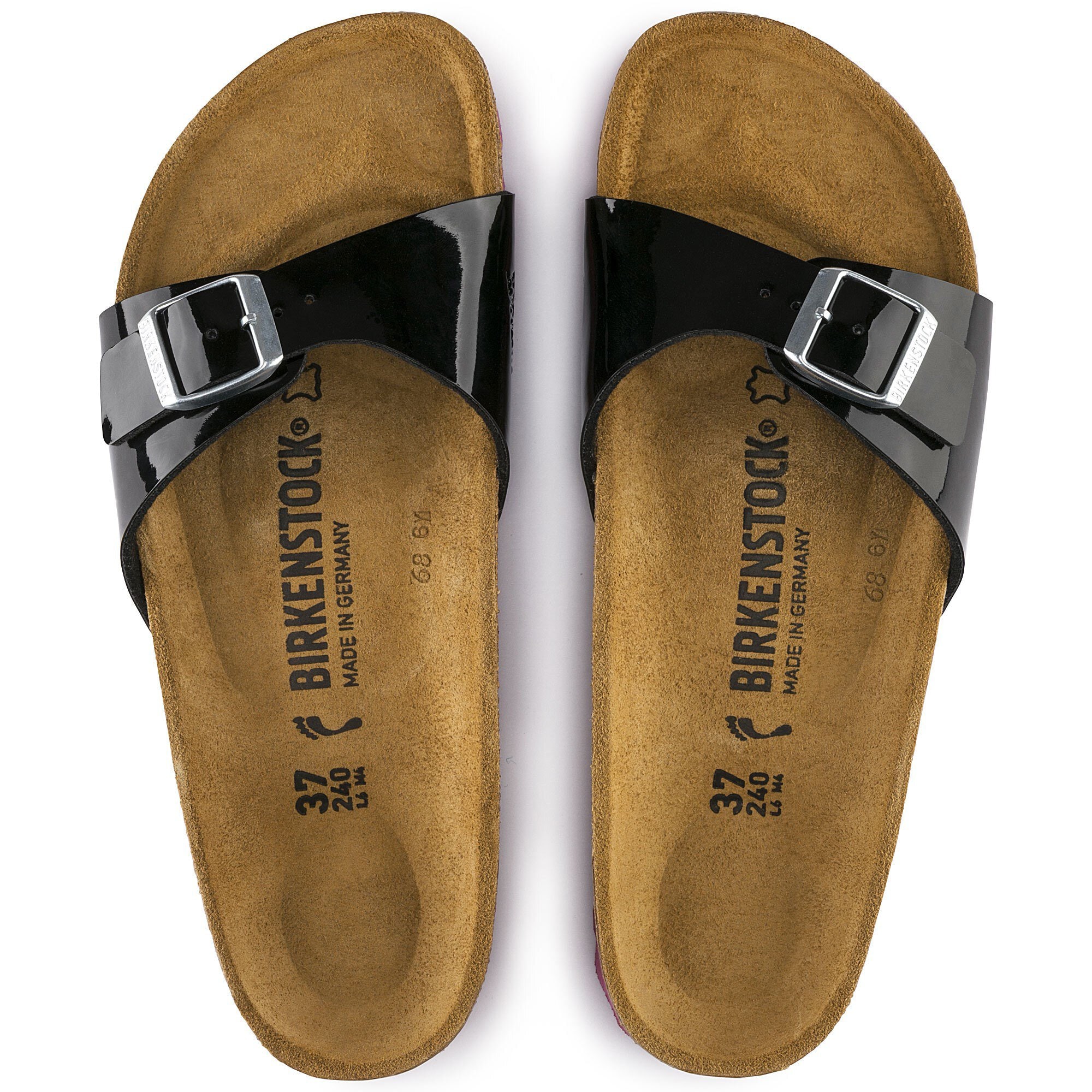 black patent birko flor