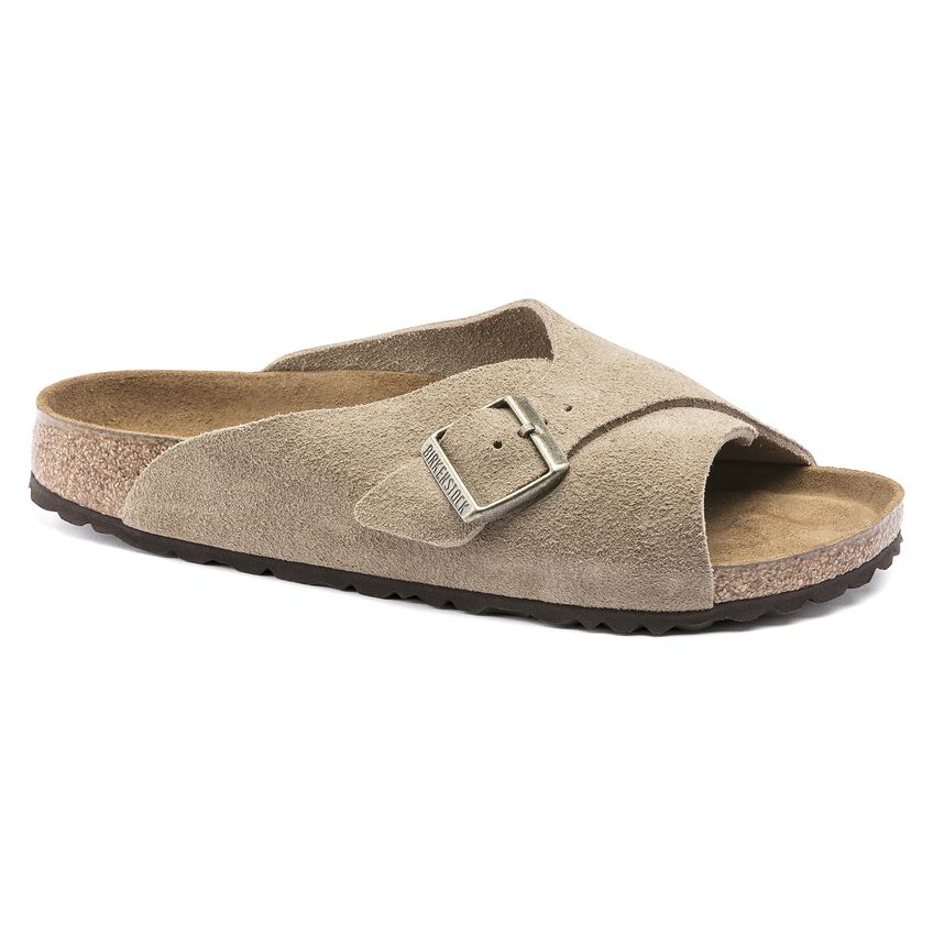 Arizona Suede Leather Taupe, BIRKENSTOCK