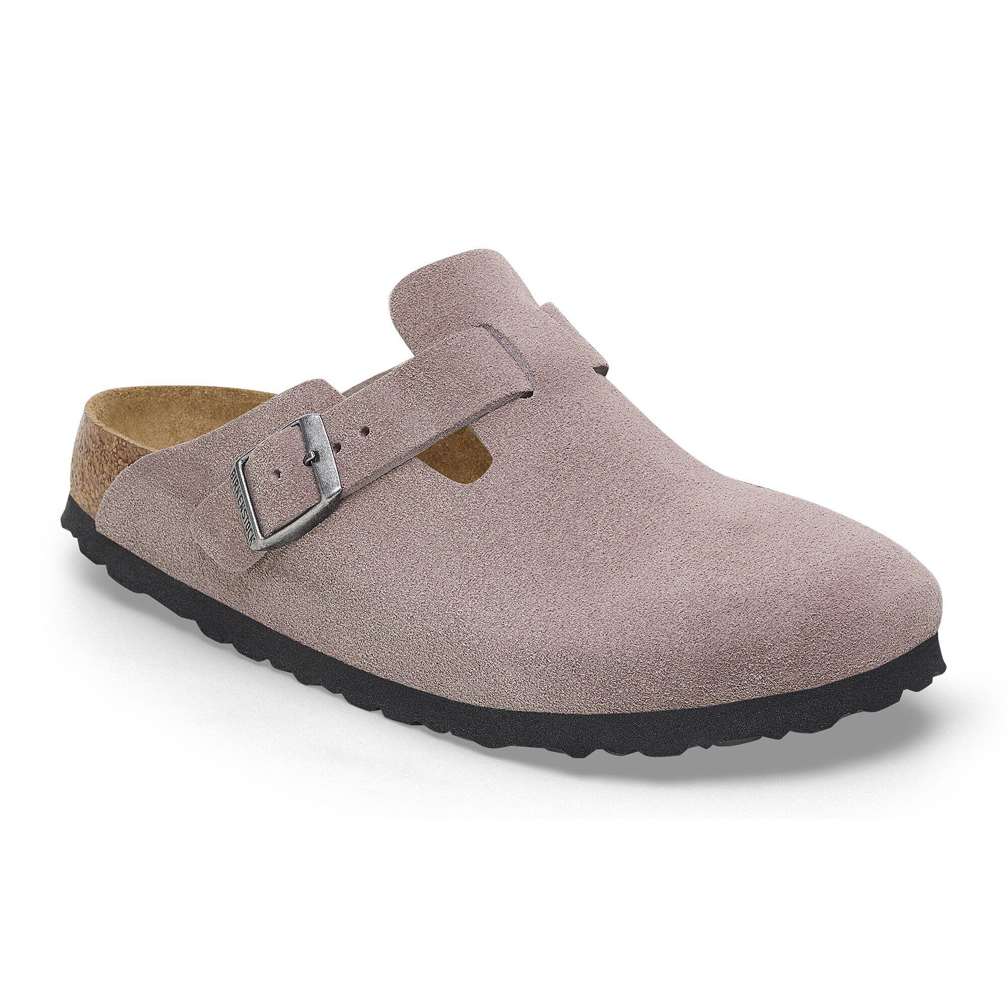 【メーカー再生品】 Boston BIRKENSTOCK | Purple Faded Leather Suede Footbed Soft 靴