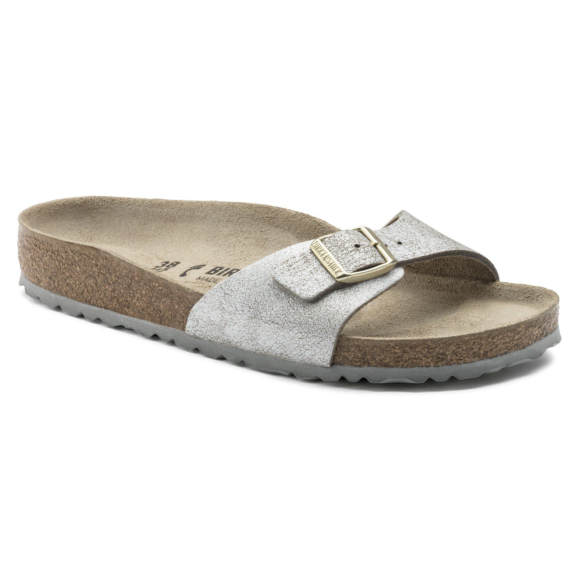 birkenstock gizeh washed metallic blue silver