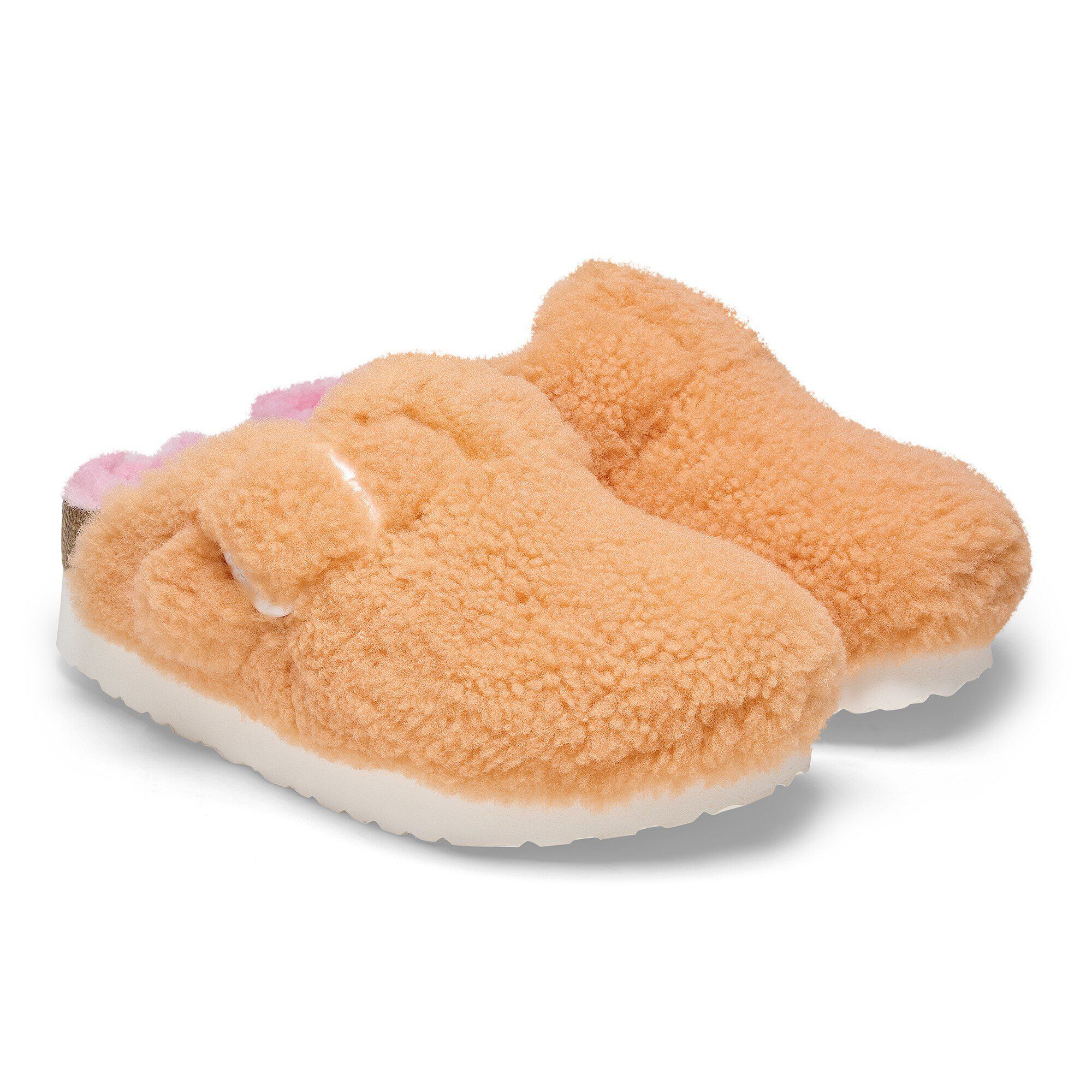 ‎⁦‪(∪•ﻌ•∪) バルーンブーケ Boston Big Buckle Platform Fur Papaya/Candy Pink | BIRKENSTOCK