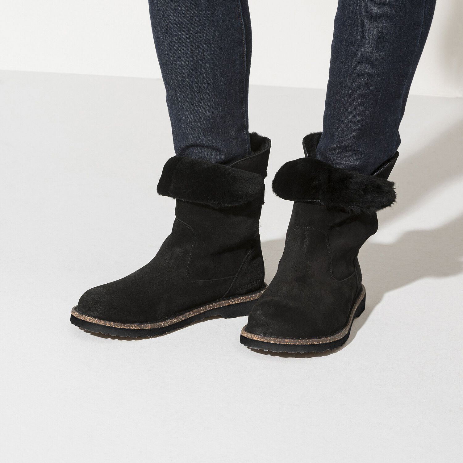 womens black suede birkenstock