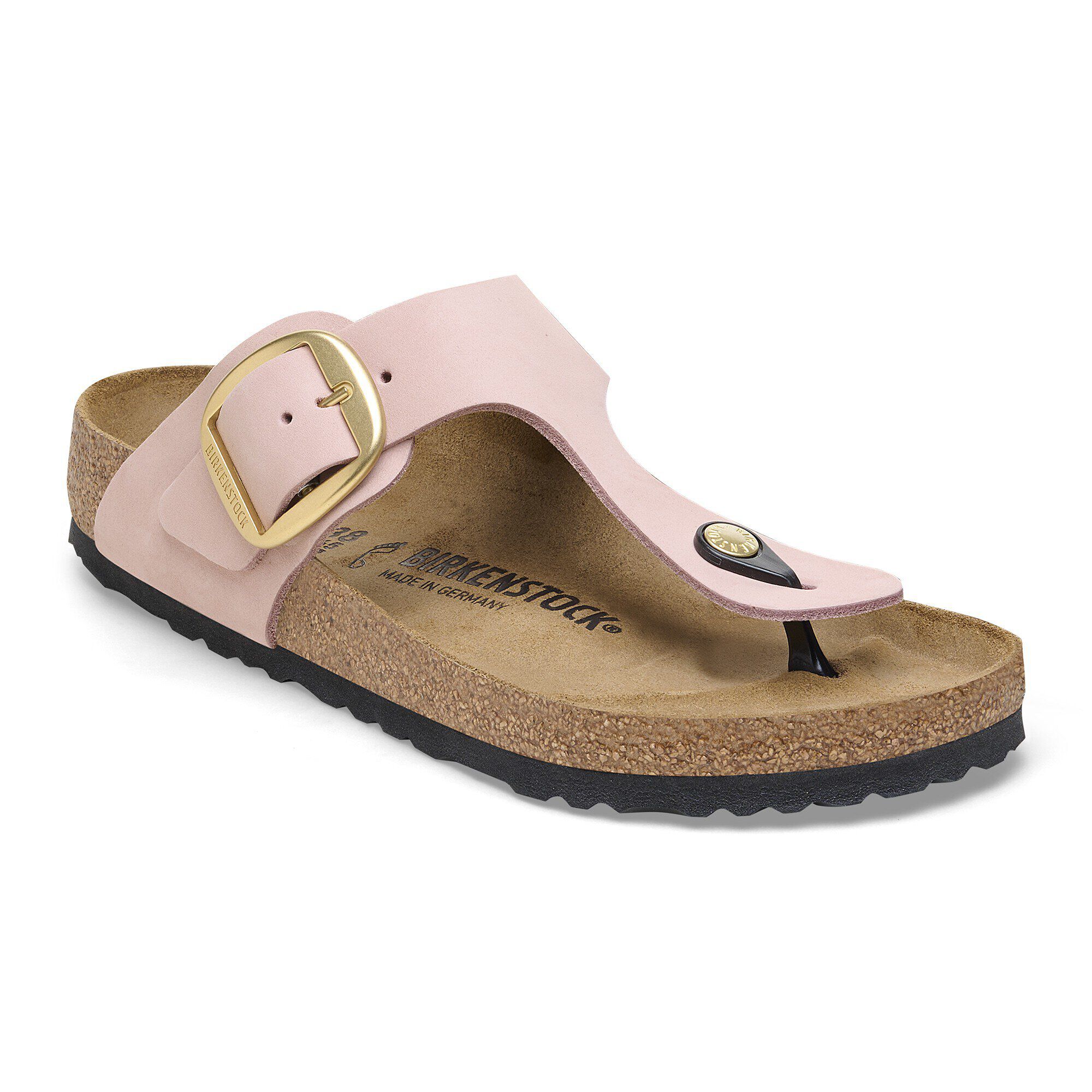 Gizeh Big Buckle Nubuk Leather Soft Pink | BIRKENSTOCK