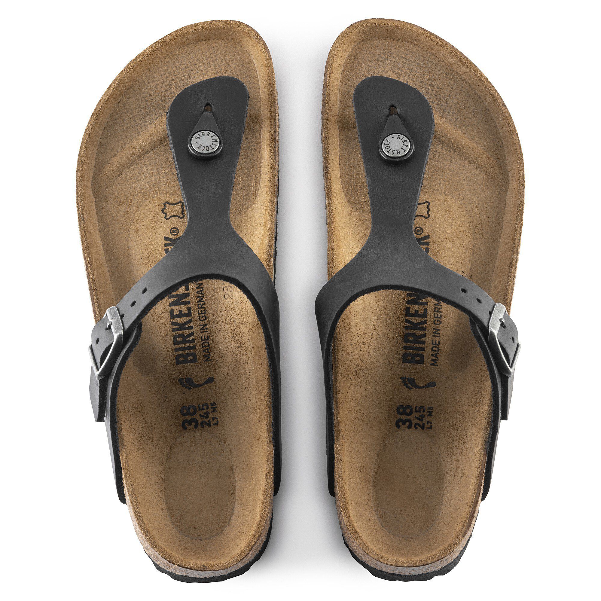 訳あり超特価の通販 Gizeh / BIRKENSTOCK | ブラック オイルドレザー ギゼ 靴