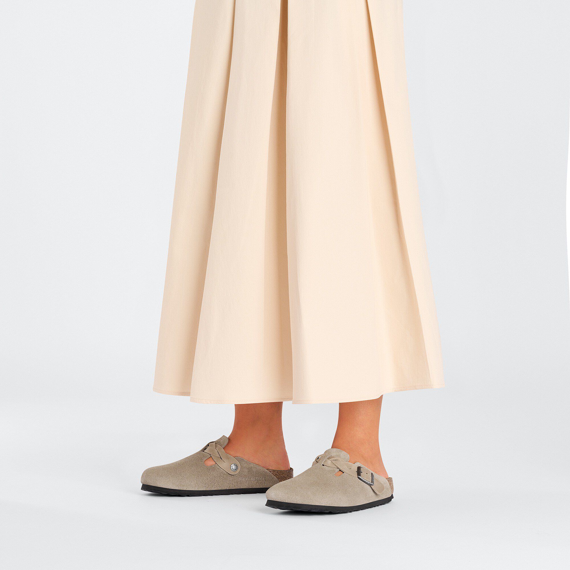 Boston Braided Veloursleder Taupe BIRKENSTOCK
