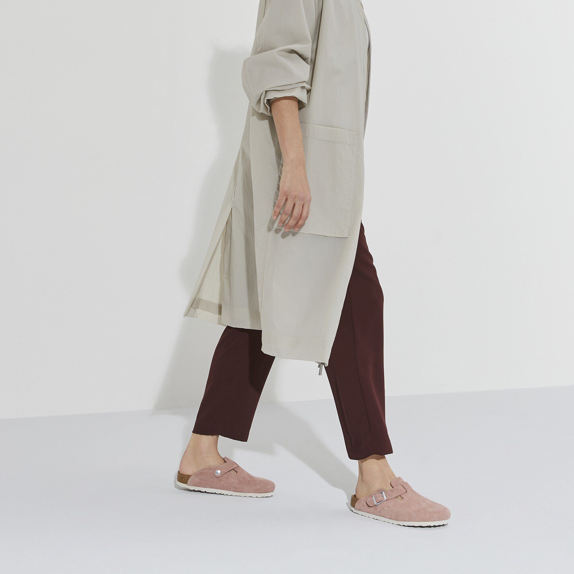 ★人気★【BIRKENSTOCK】★Boston Soft Footbed Pink Clay★ Birkenstock Boston Soft Footbed Pink Clay Suede