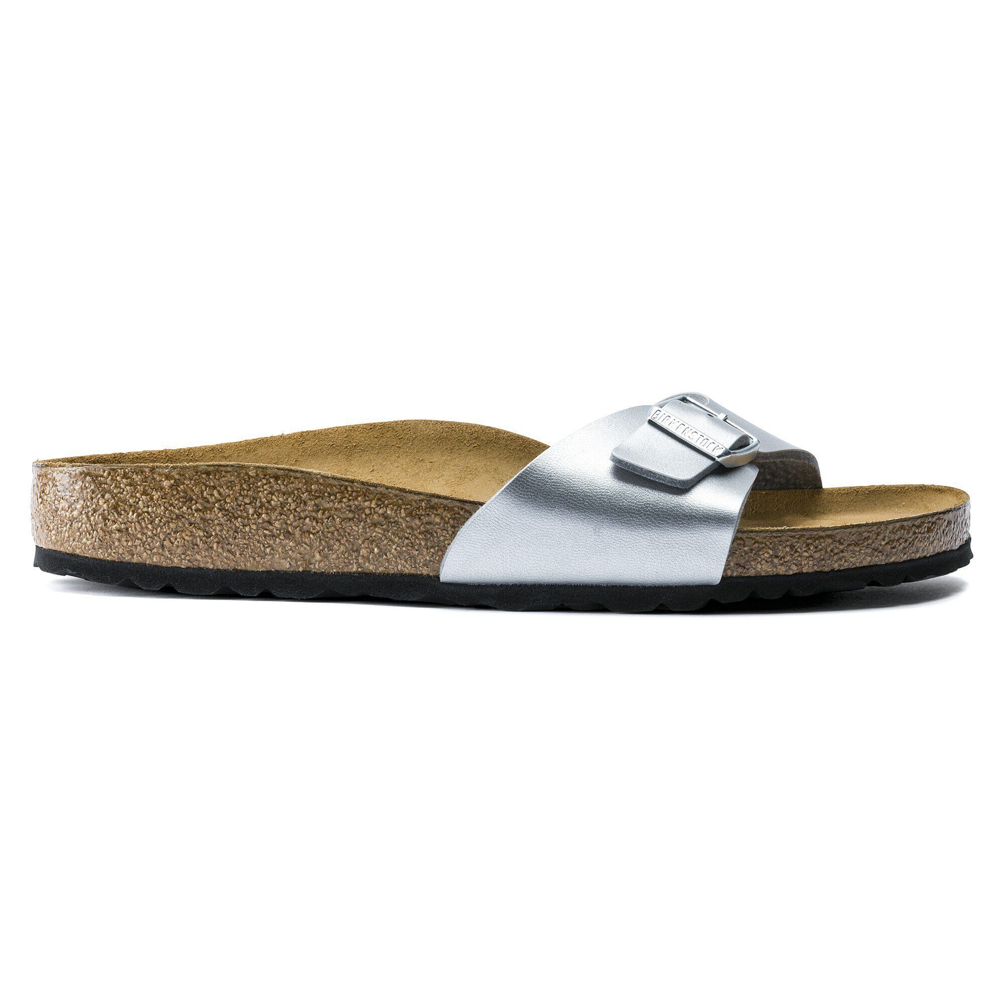 【新品未使用】BIRKENSTOCK Madrid BS Silver 38 Birkenstock (Size 38, US 8) Silver Madrid Birko-Flor