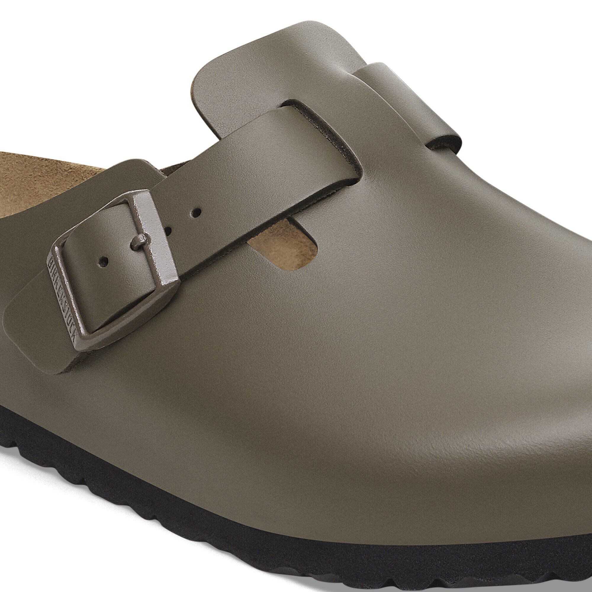 Boston Natural Leather Smooth Leather Concrete Gray