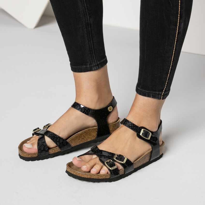 Kumba Birko Flor Magic Snake Black Silver Birkenstock
