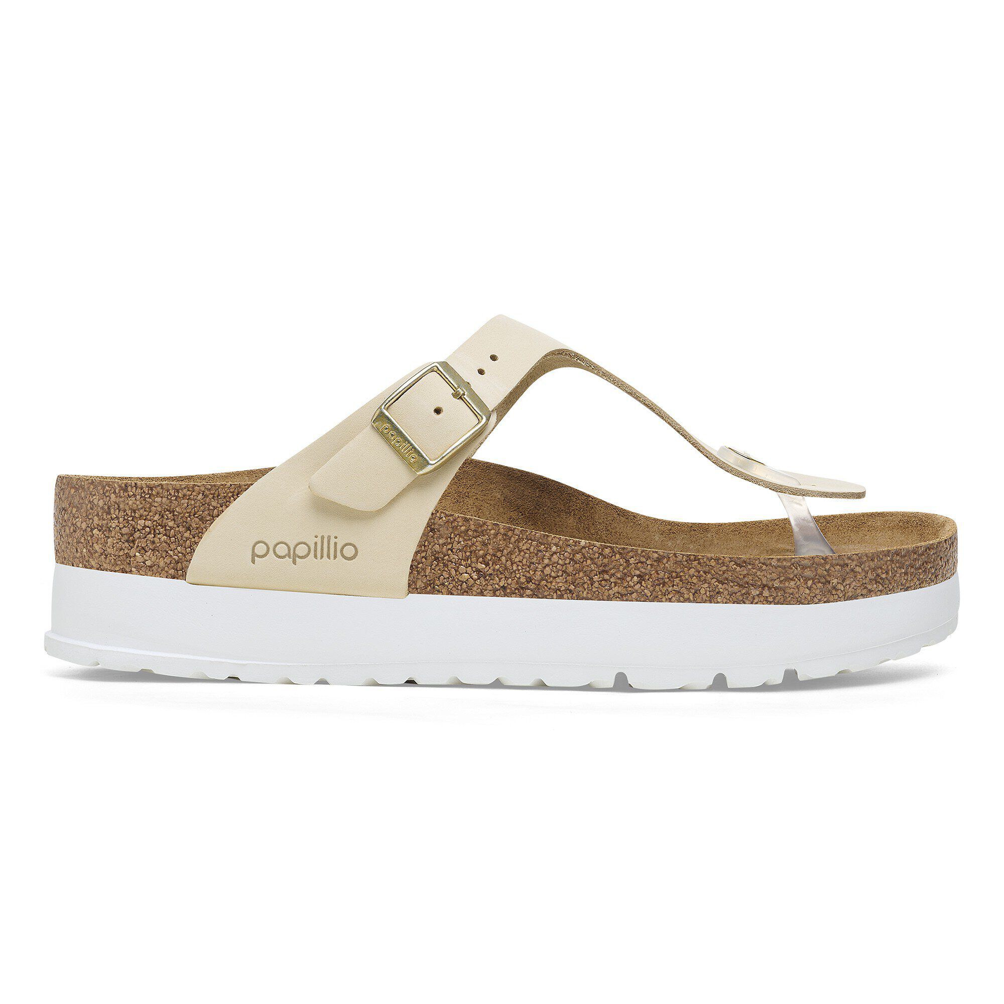 Gizeh PAP Flex Platform Nubuk Leather Ecru | BIRKENSTOCK