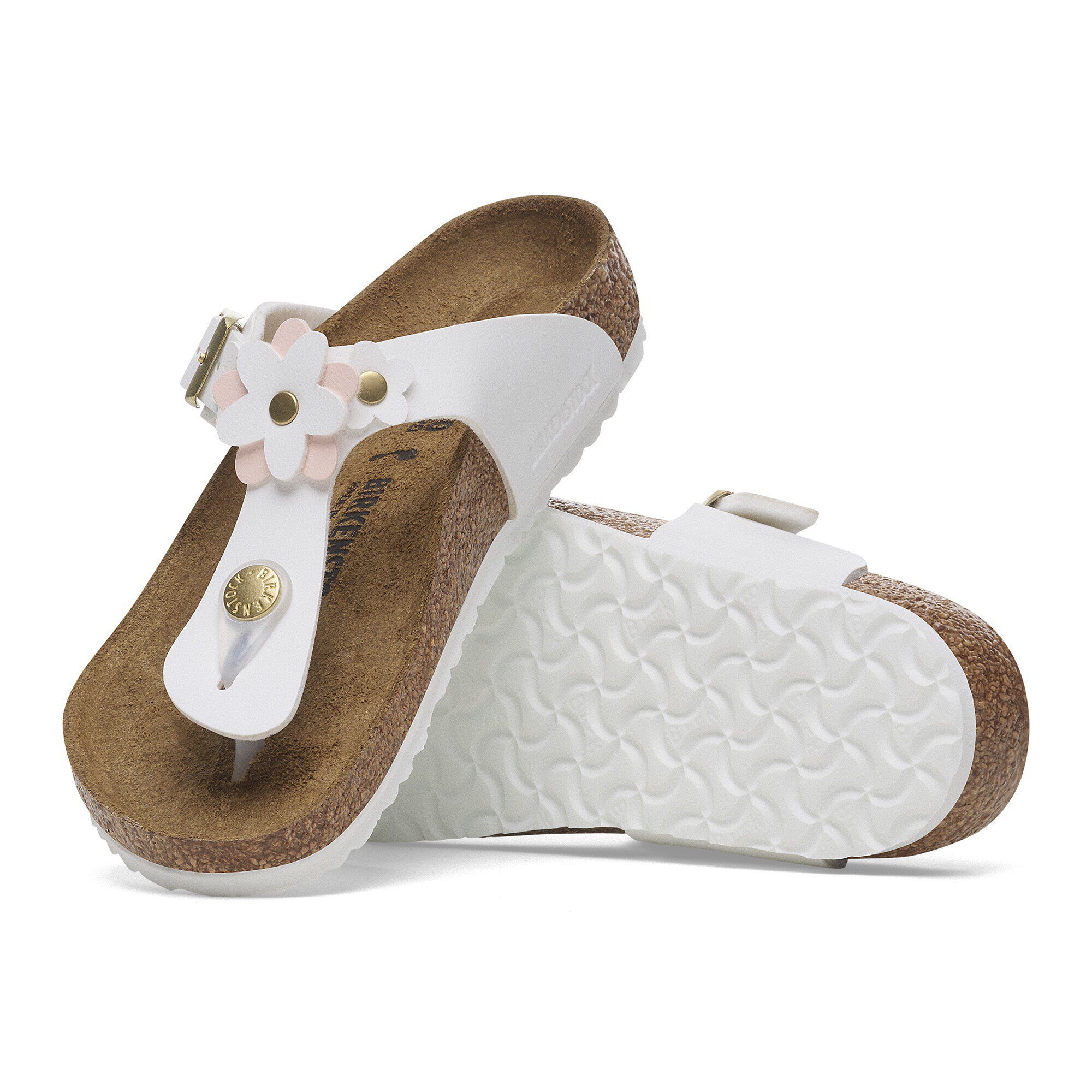 サンダル・ミュール BIRKENSTOCK Sandals 1029300LAVENDER Gizeh Flowers 3 Kids Birko-Flor White | BIRKENSTOCK