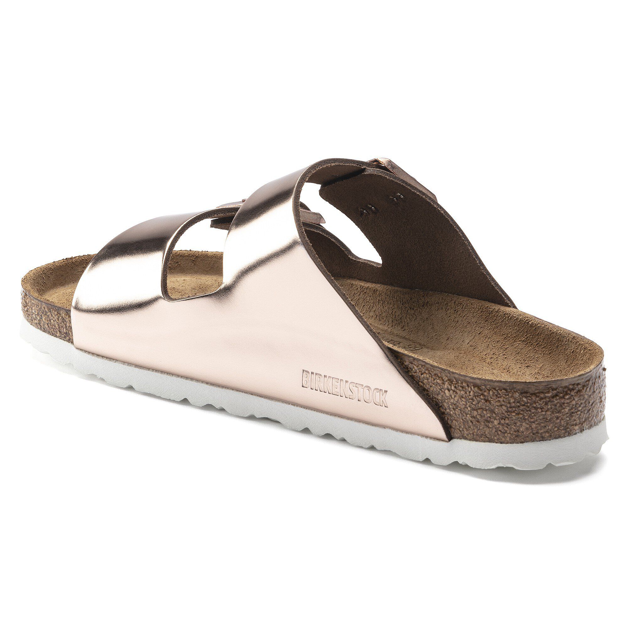 Arizona Soft Footbed Natural Leather Metallic Copper BIRKENSTOCK