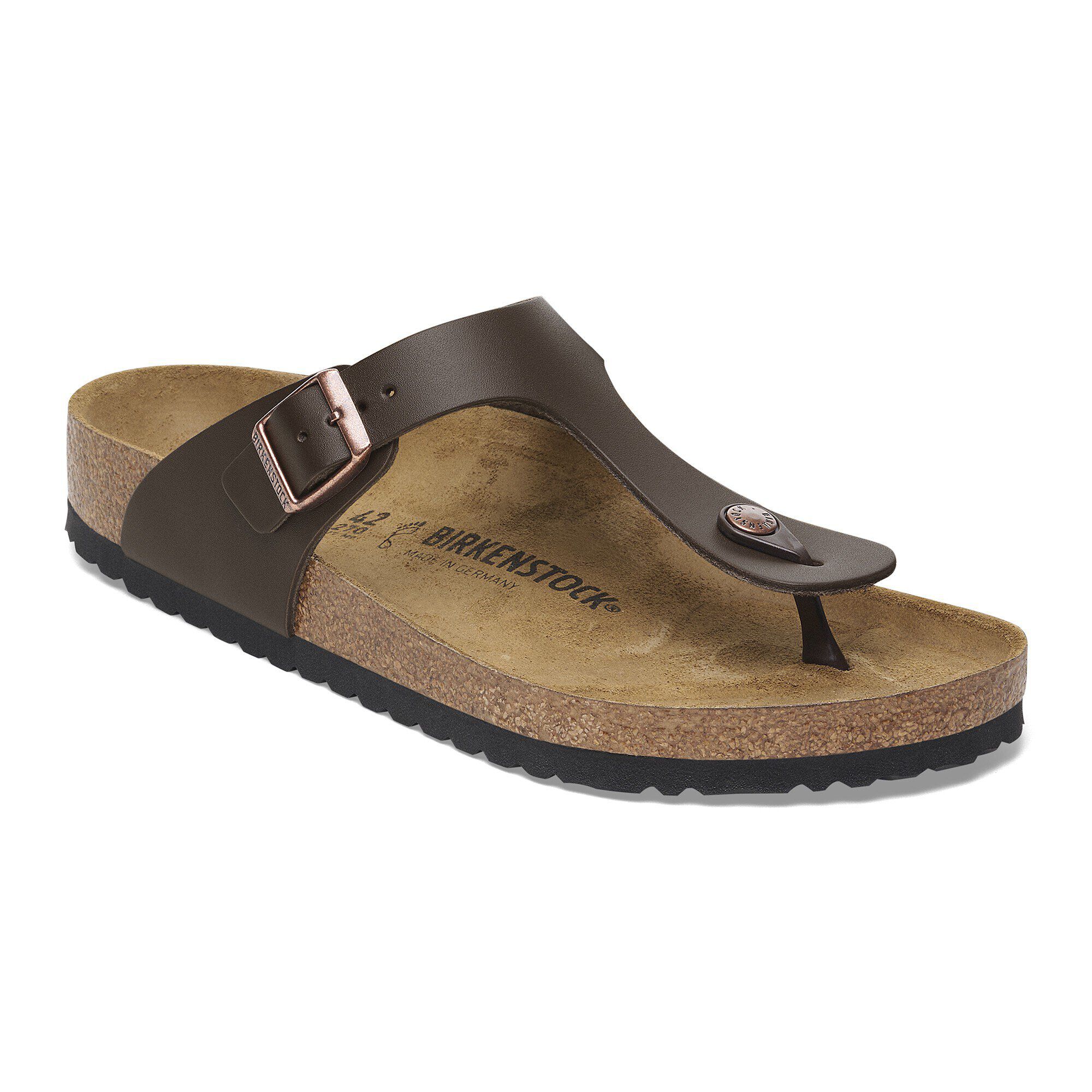 Birkenstock ダークブラウン クロッグサンダル 26cm Gizeh / ギゼ ナチュラルレザー ダークブラウン | BIRKENSTOCK