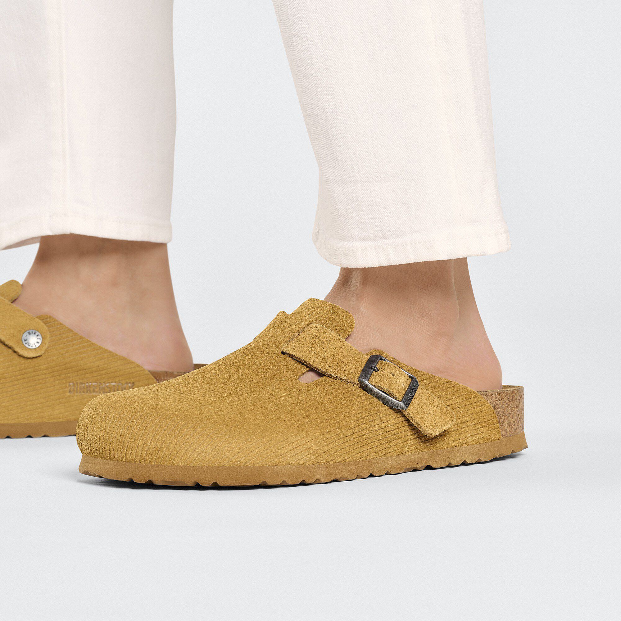 Birkenstock boston suede leather deals