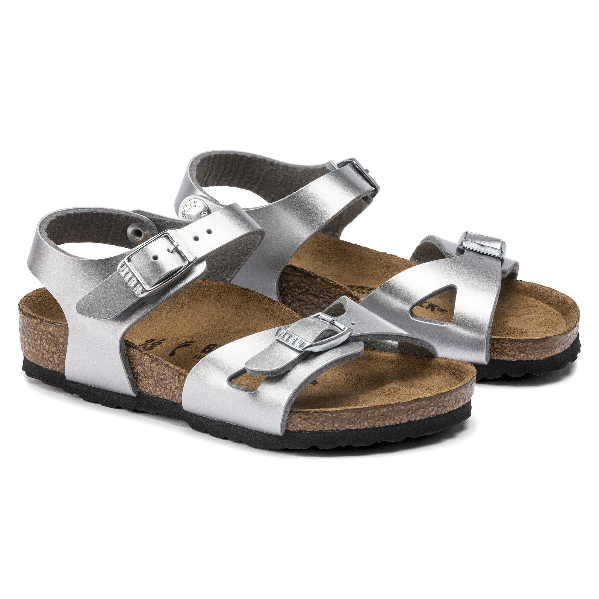 Childrens hotsell silver birkenstock