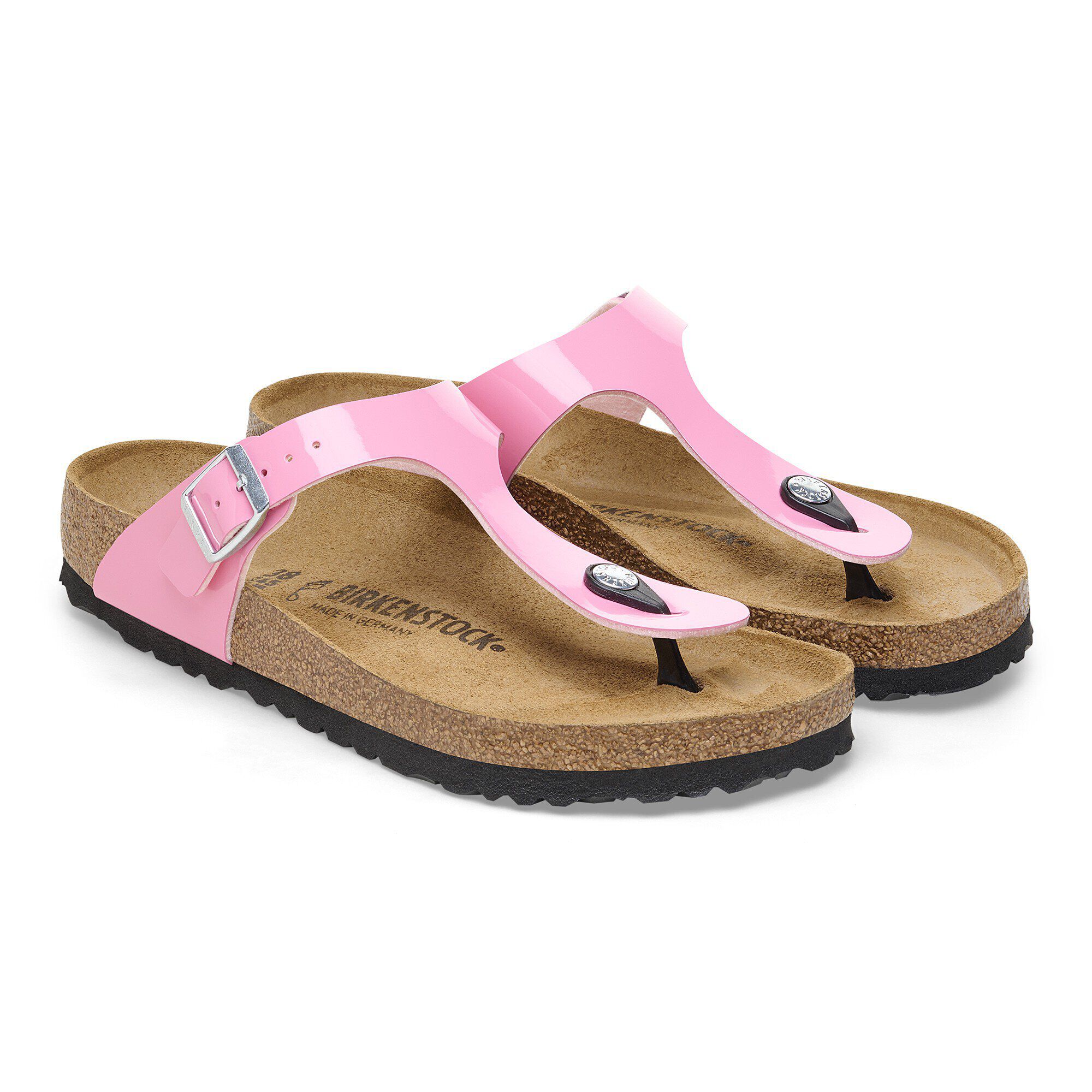 Gizeh Birko-Flor Patent Patent Candy Pink/Black | BIRKENSTOCK