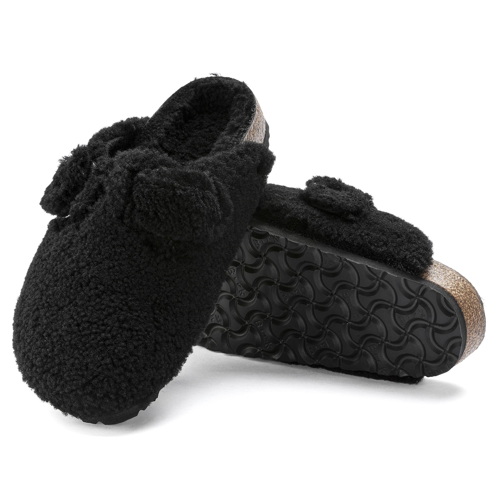 Boston Big Buckle Shearling Black | BIRKENSTOCK