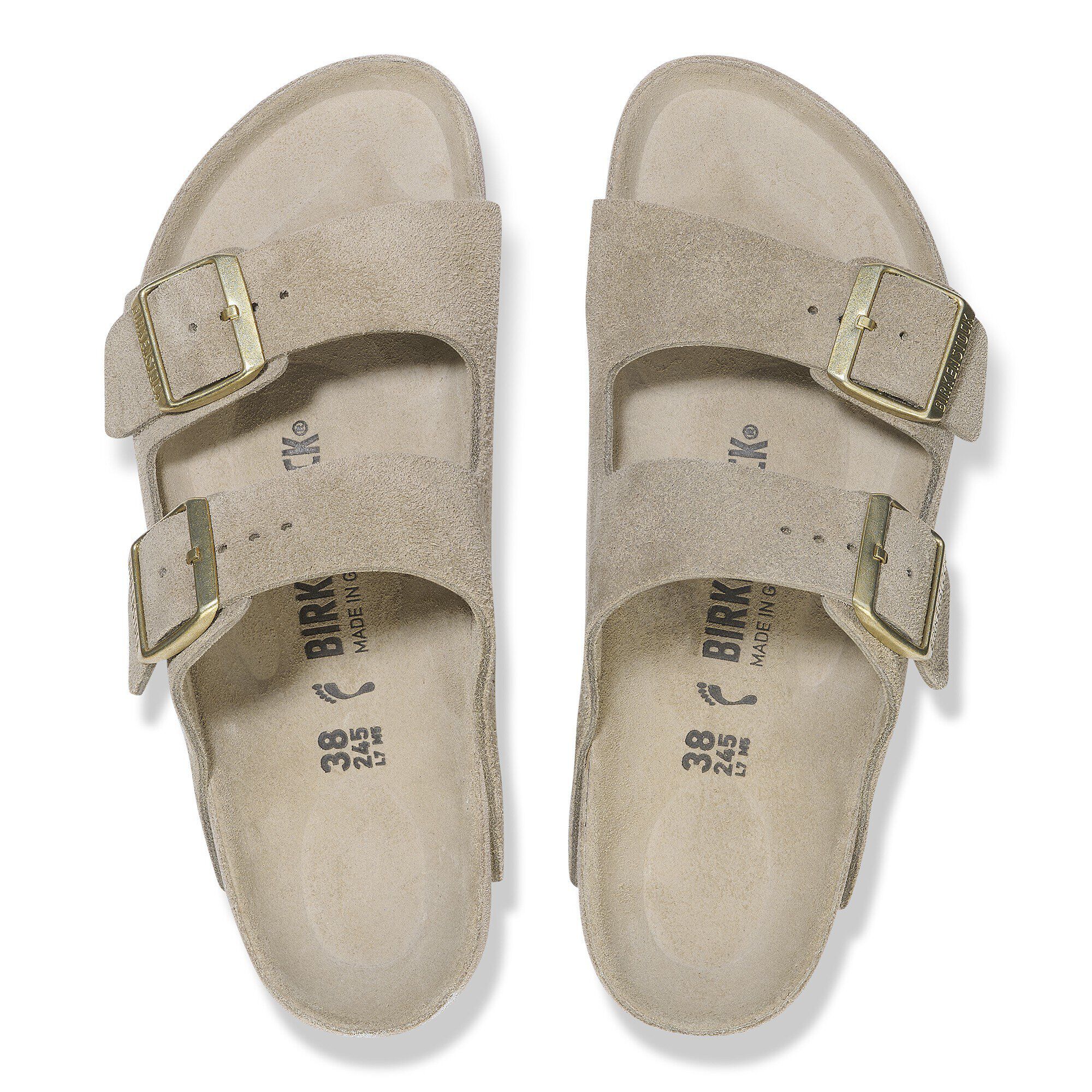 Arizona BS Suede Leather Allover Taupe | BIRKENSTOCK