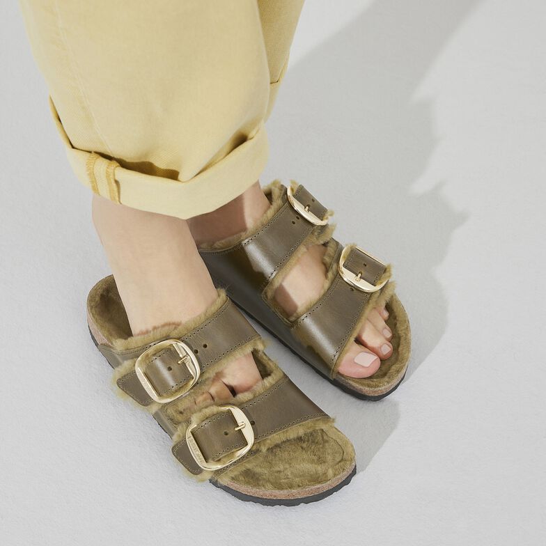 Arizona Big Buckle Shearling Natural Leather Oiled