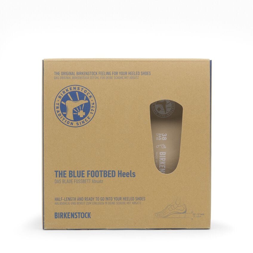 blue Footbed heels Leather