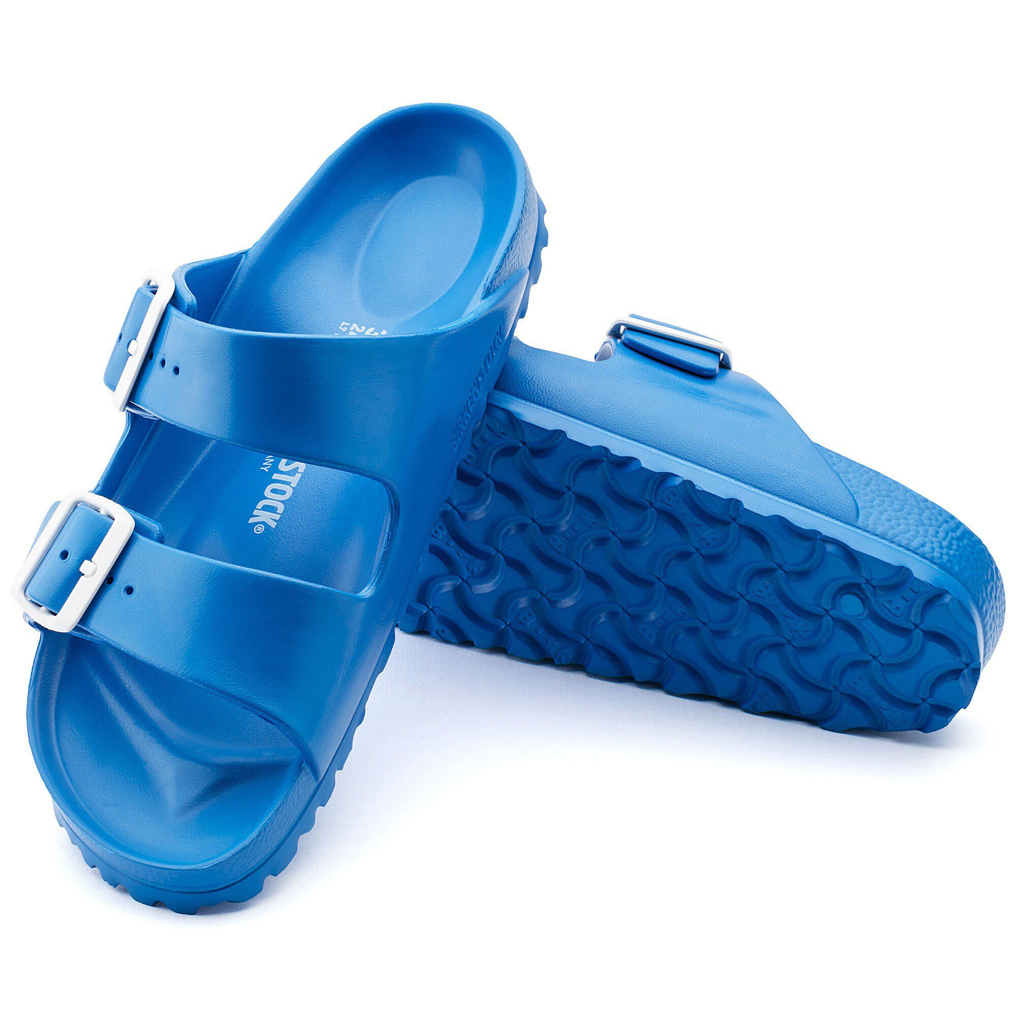 Rubber birkenstocks blue