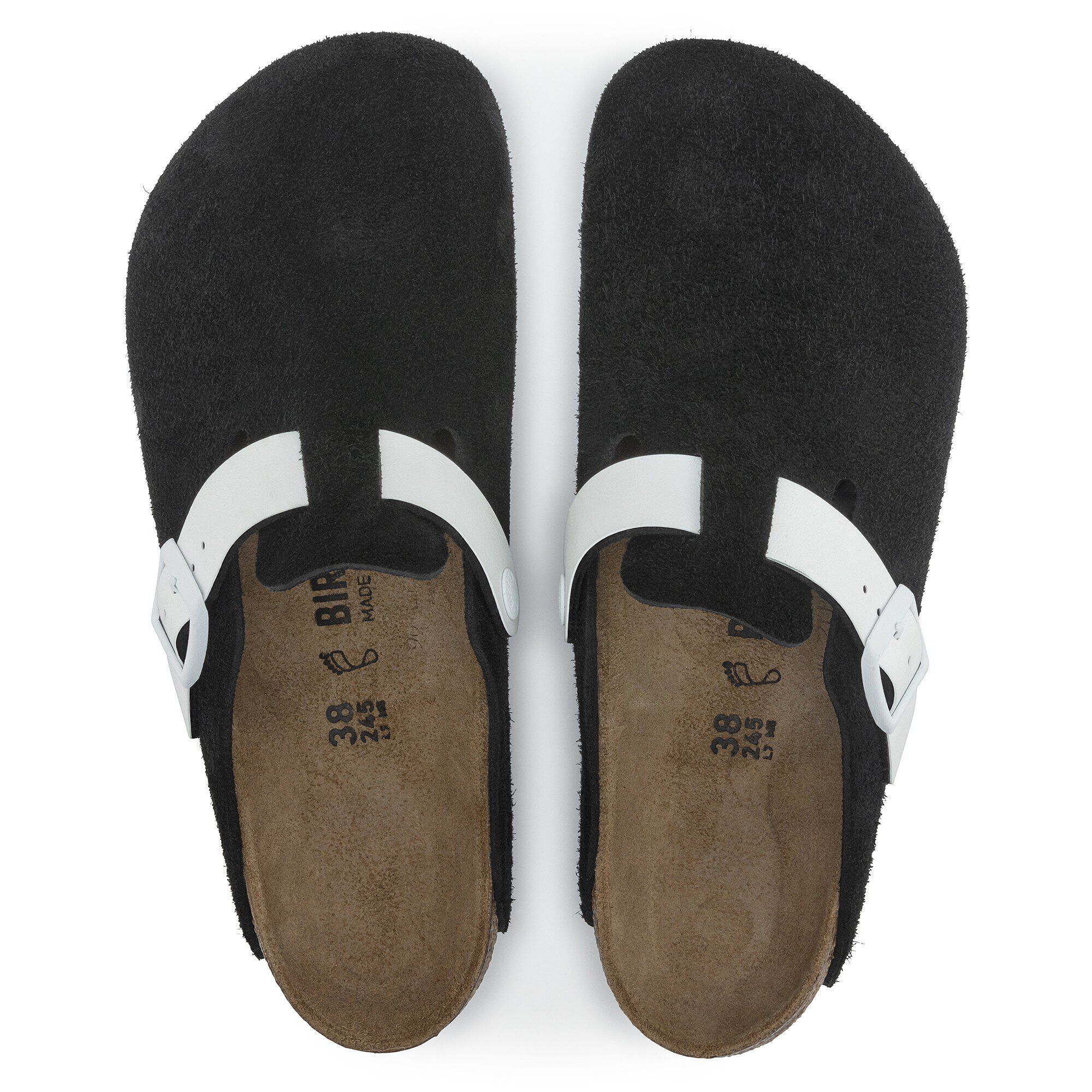 Boston Suede Leather/Birko-Flor Black White | BIRKENSTOCK