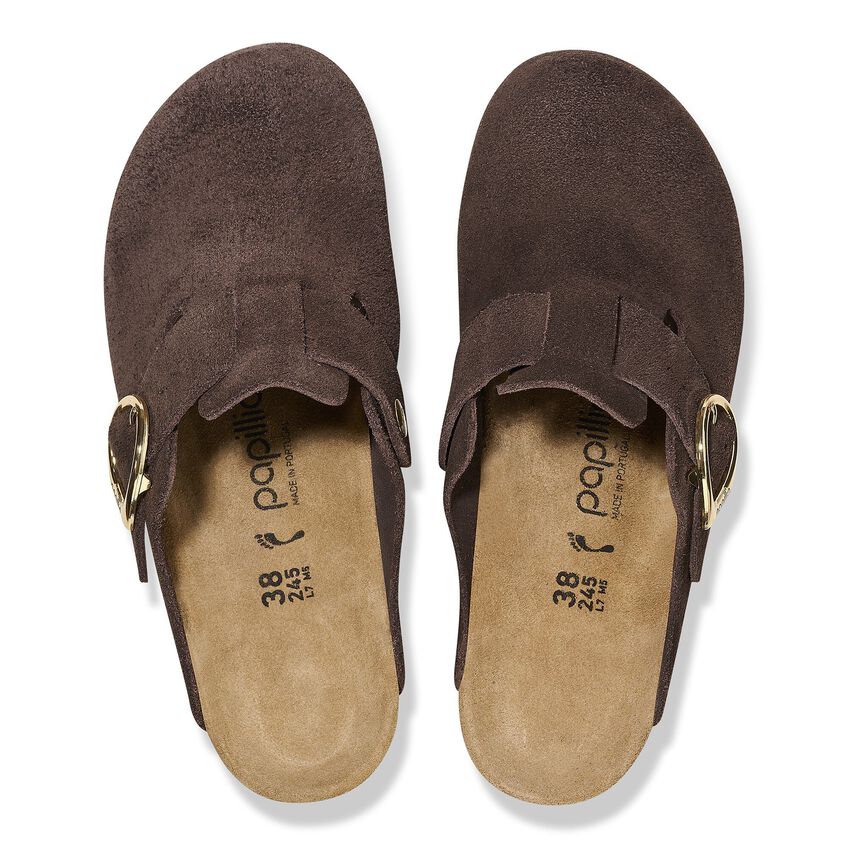Fanny Ring-Buckle Suede Leather