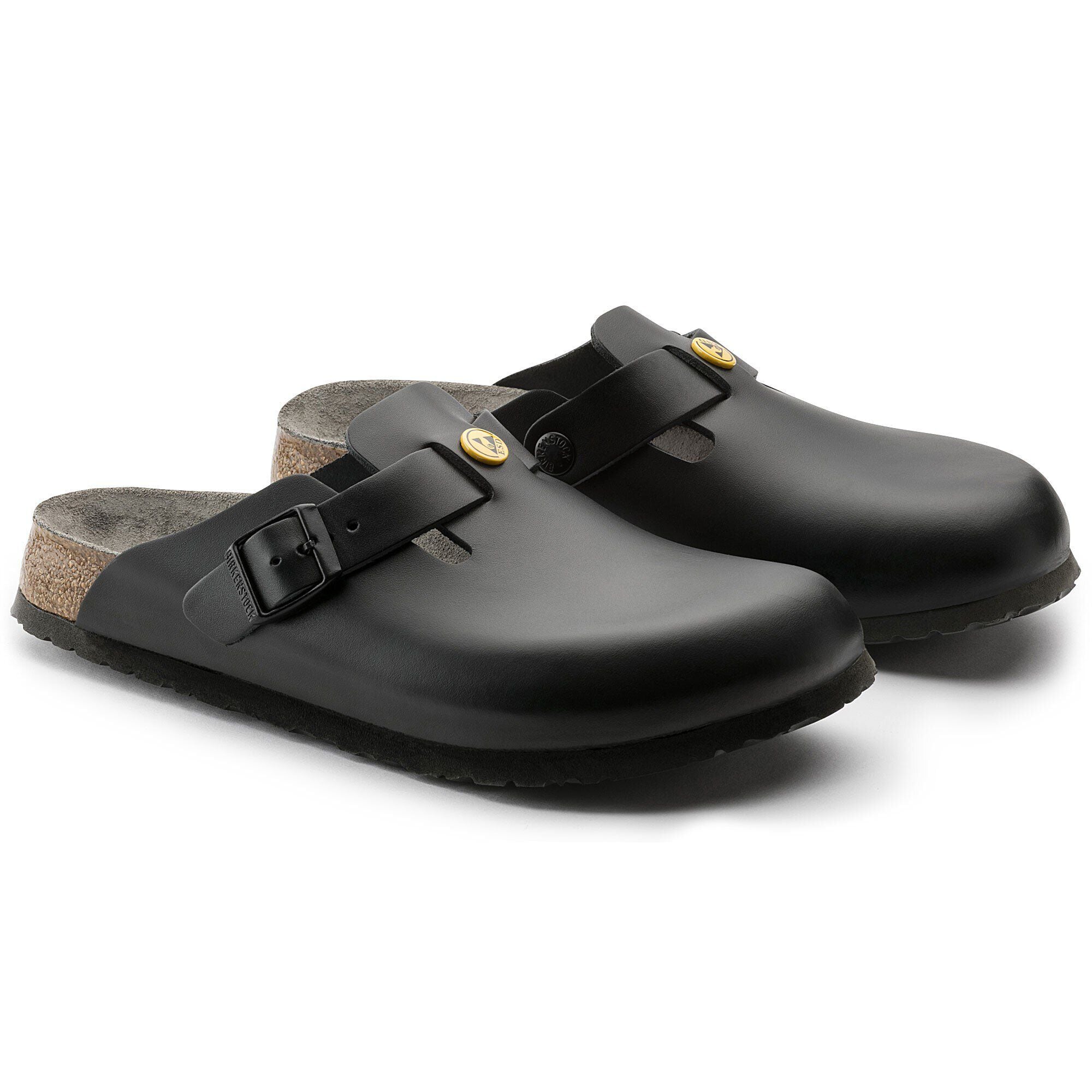 低価格 Leather Natural ESD Boston Black BIRKENSTOCK | 靴