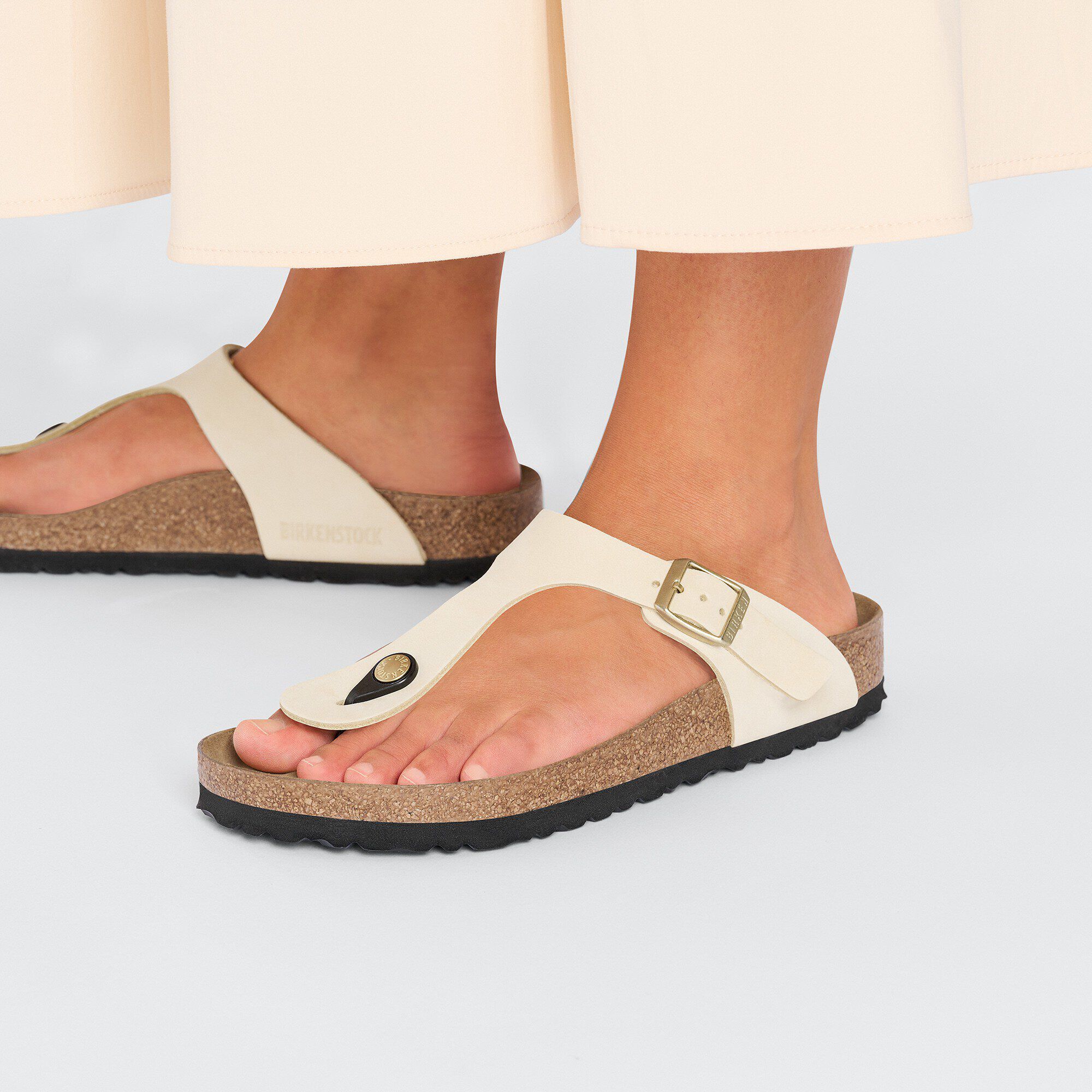 Gizeh Nubuck Leather Ecru BIRKENSTOCK