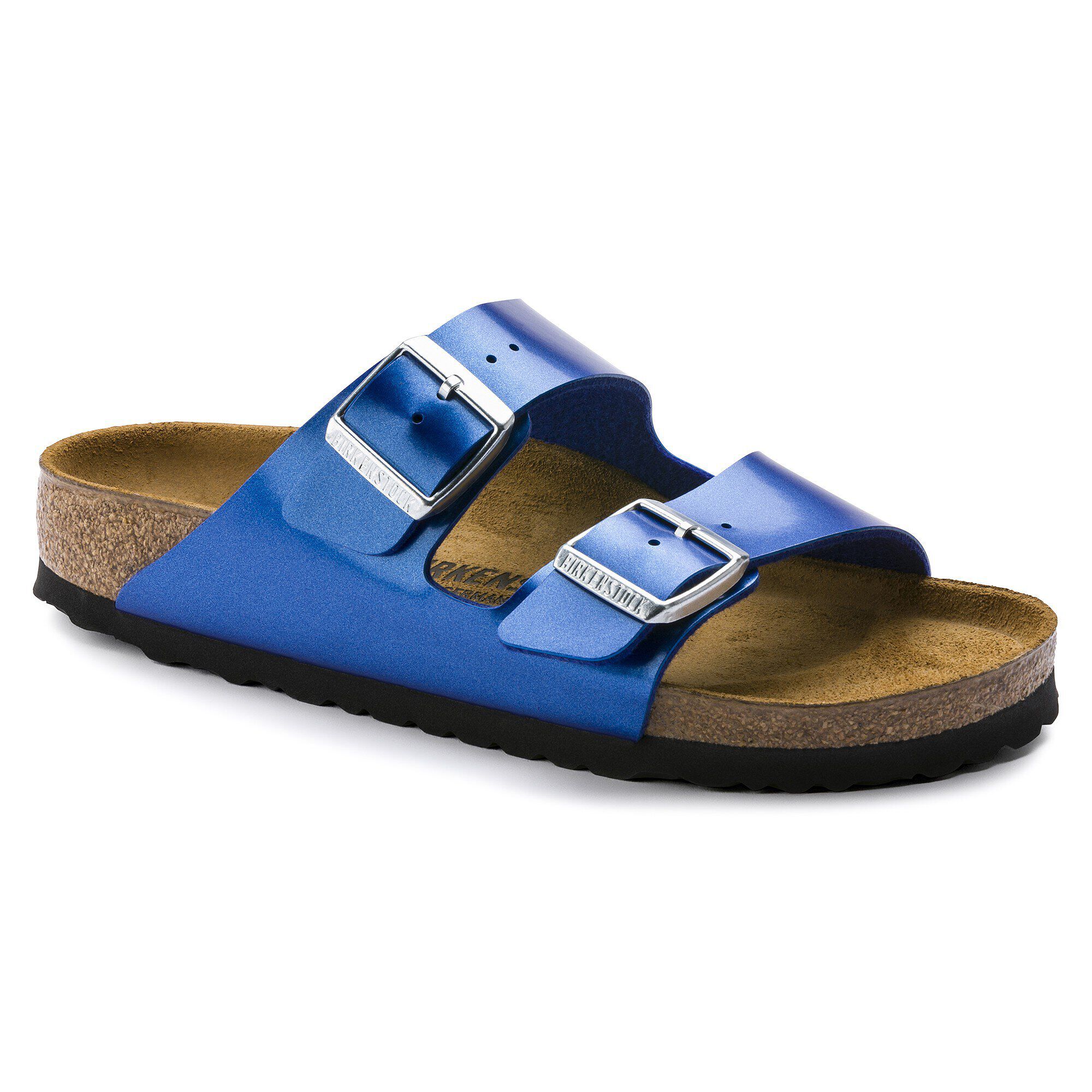 Electric metallic ocean birkenstock