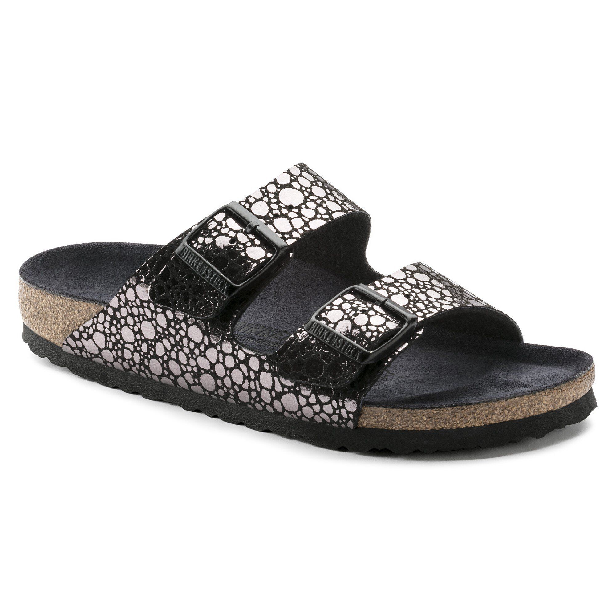 birkenstock metallic stones black