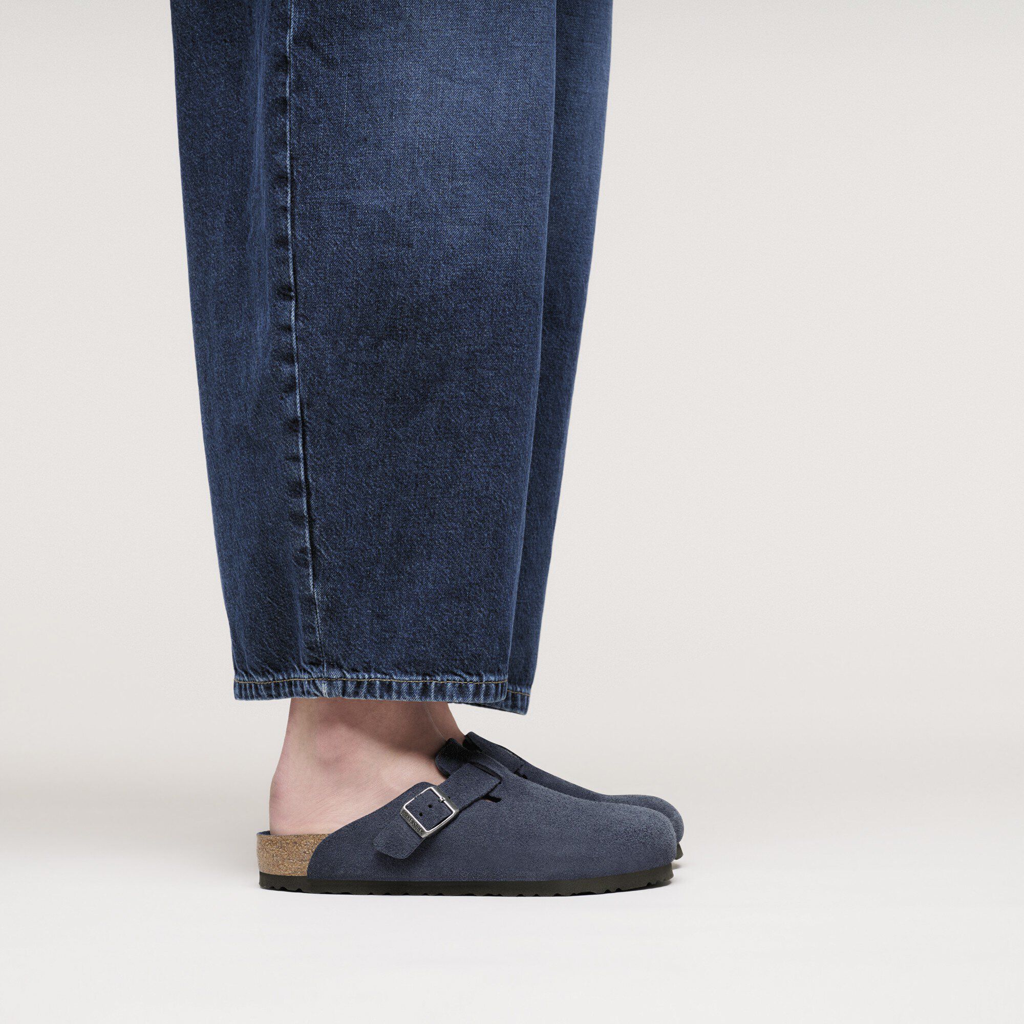BIRKENSTOCK Boston サンダル 40 ネイビー スエード ビルケンシュトック ボストン 40周年モデル 限定 正規品