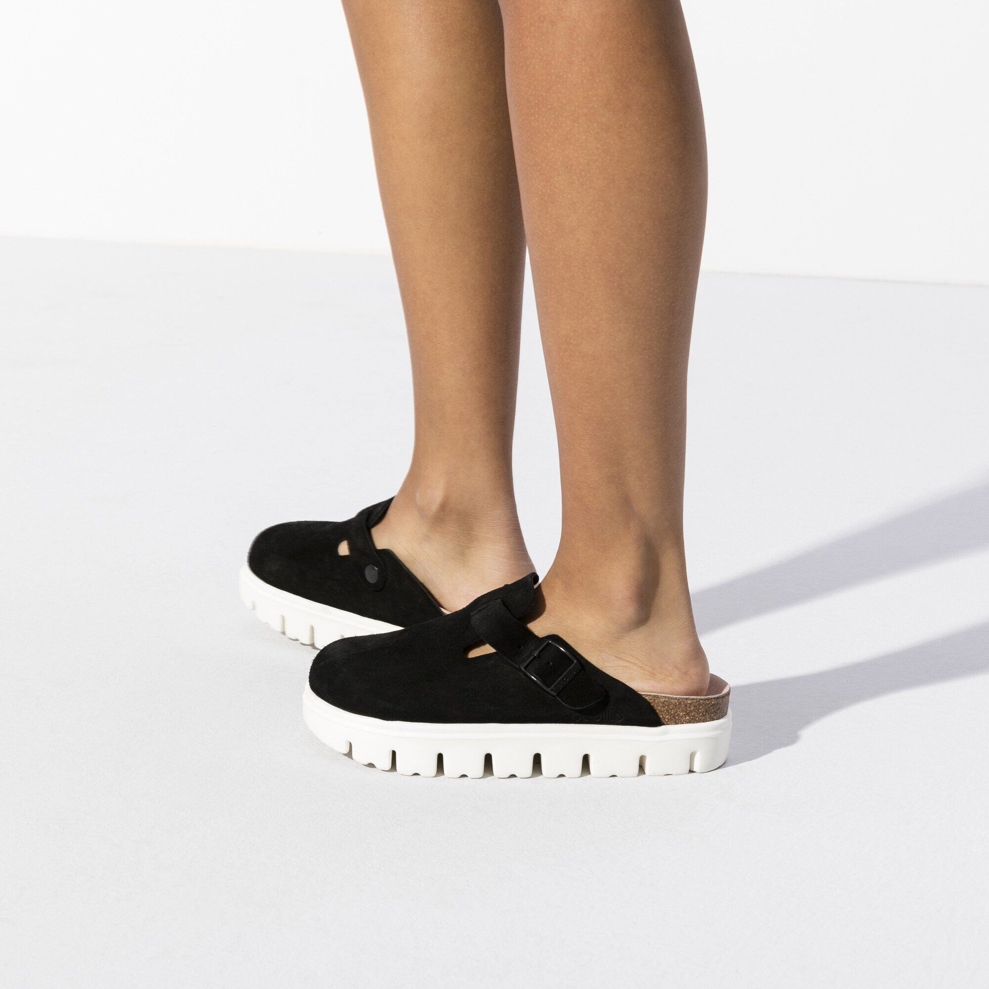 Boston Suede Leather Chunky Suede Black Boston Suede Leather Chunky Suede Black