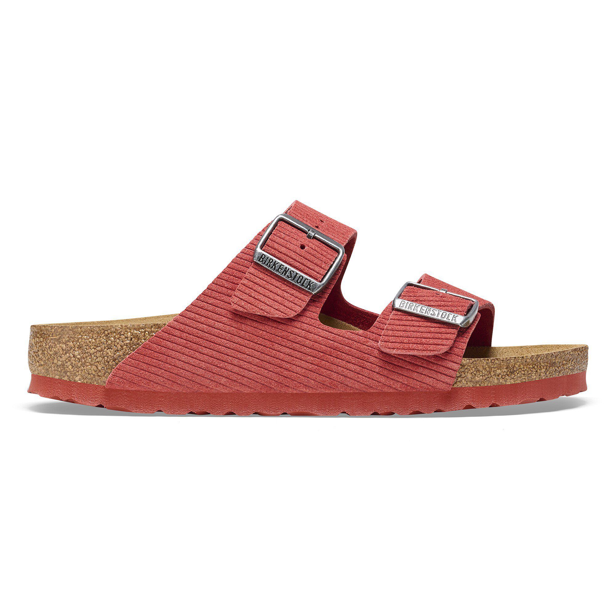 Arizona Suede Embossed Corduroy Sienna Red BIRKENSTOCK