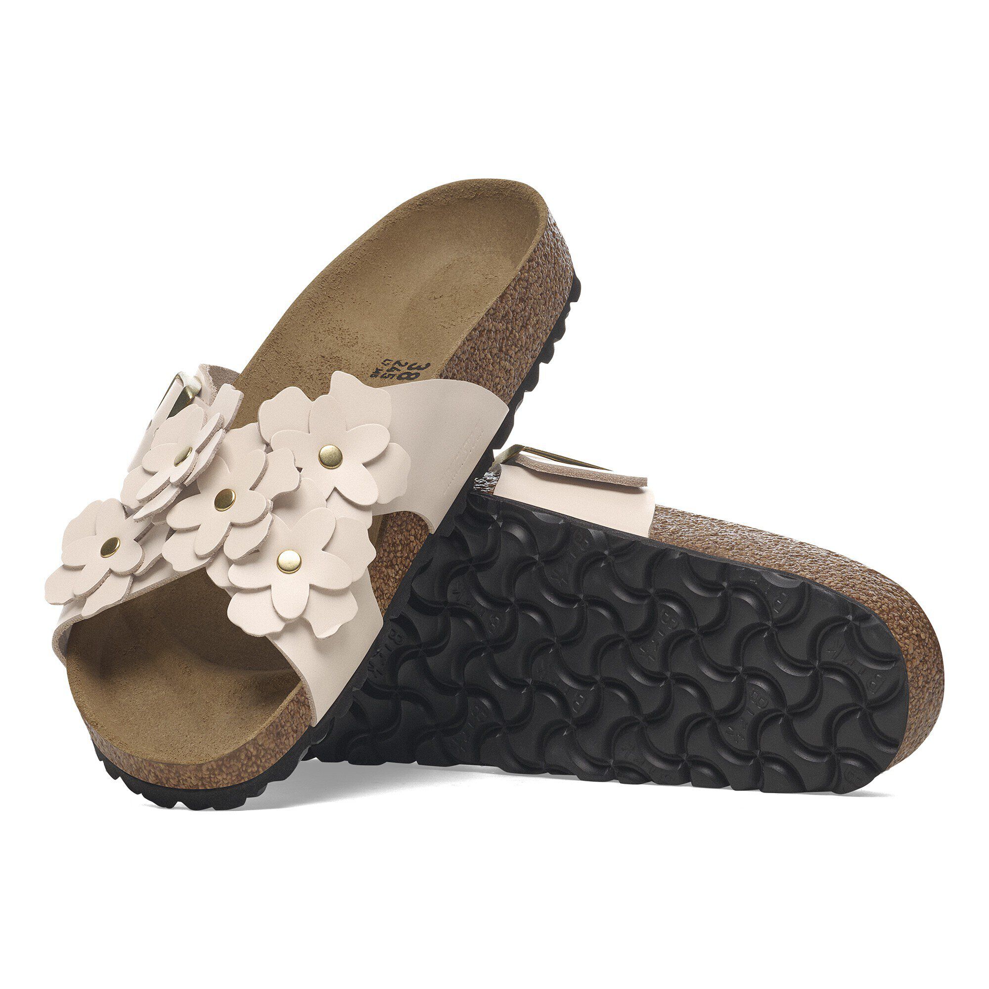 Siena Flower Embellishment Natural Leather Light Rose