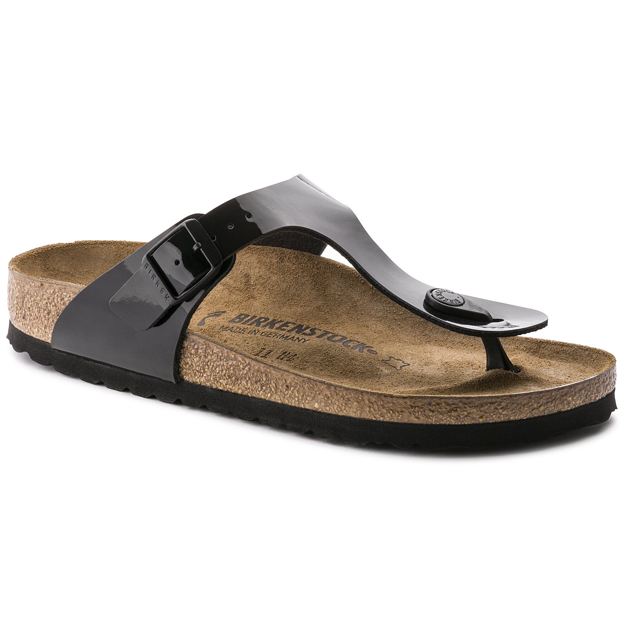 birkenstock florida black patent