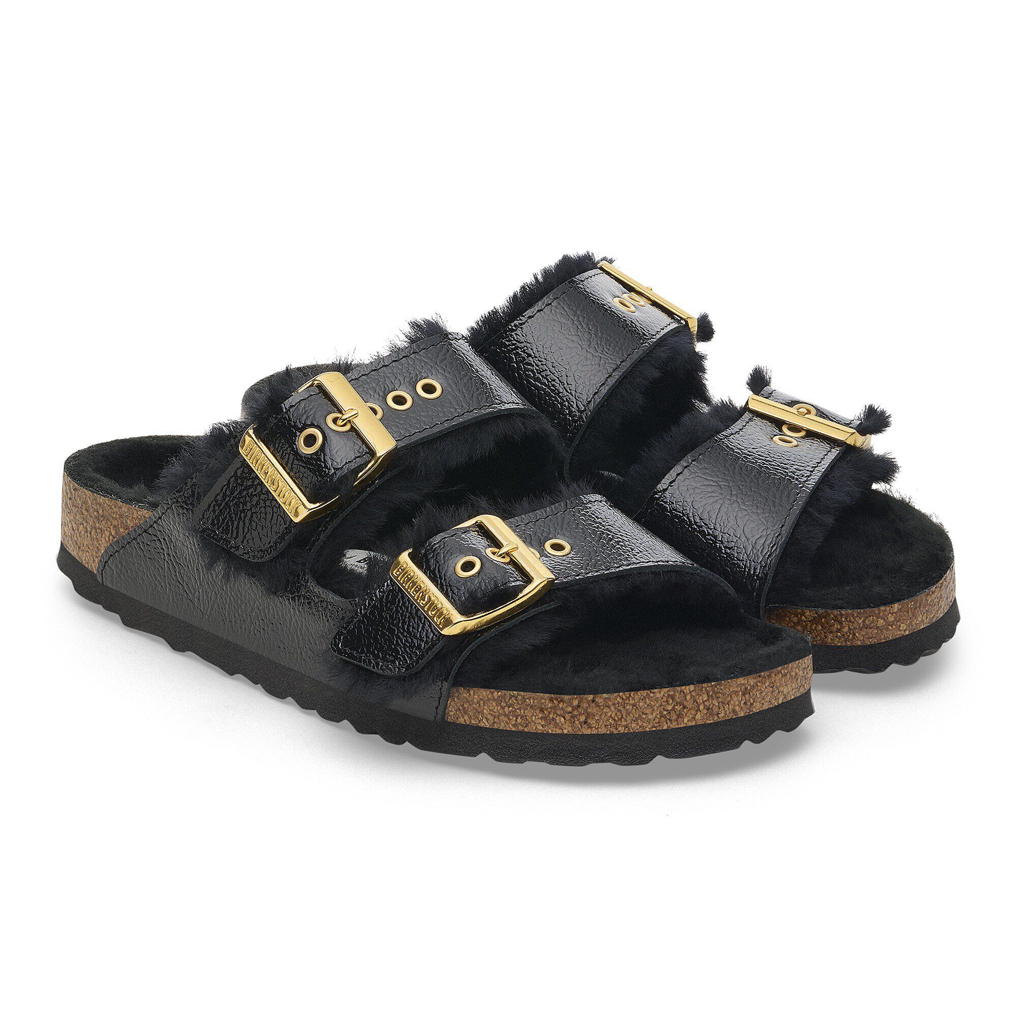 サンダル・ミュール BIRKENSTOCK Women Sandals 1030431 Black Birkenstock 1774 Arizona Cosny narrow-width sandals for