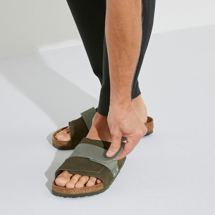 Kyoto Suede Leather Thyme Birkenstock