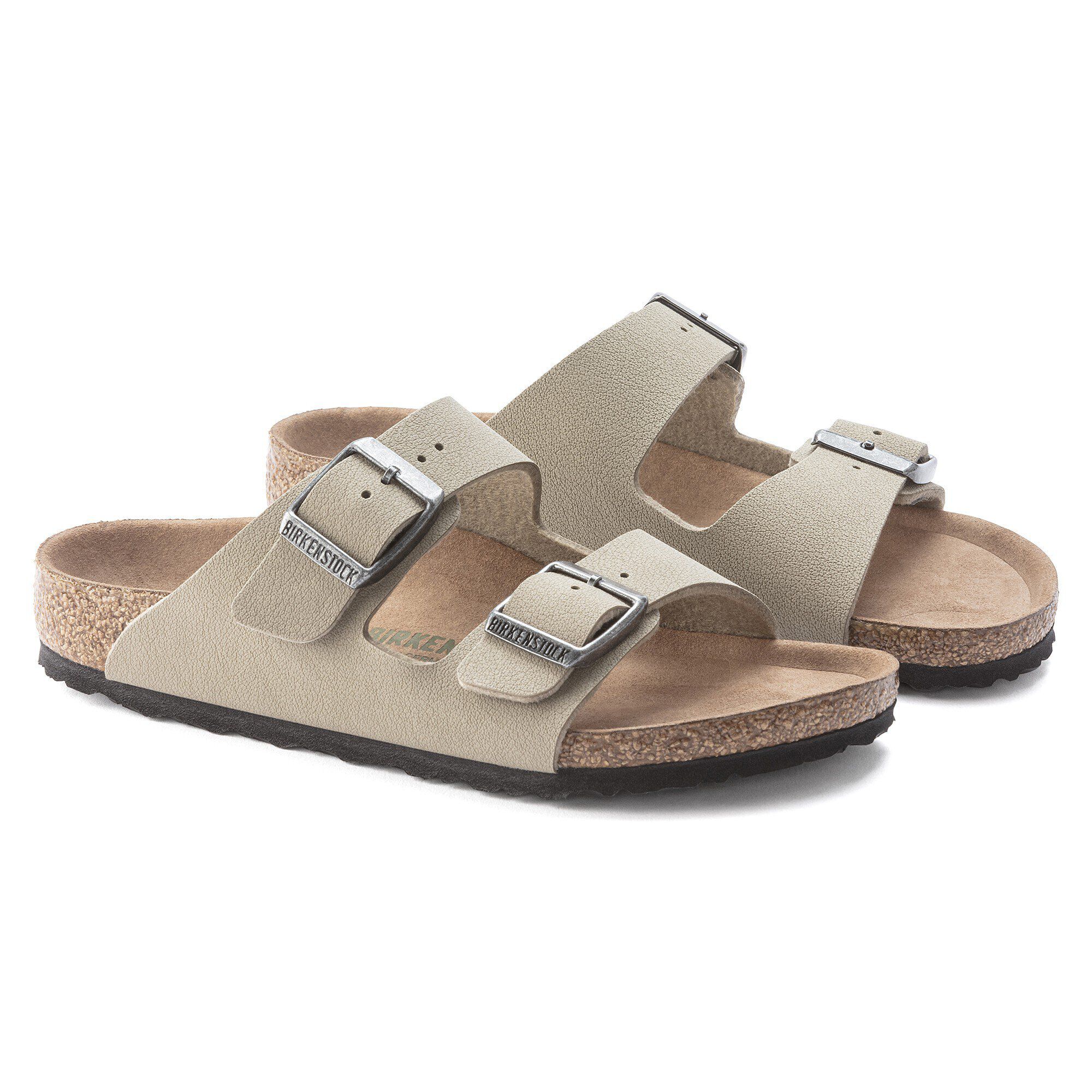 きなこ Arizona Kids Vegan Birko-Flor Birkibuc Faded Khaki | BIRKENSTOCK