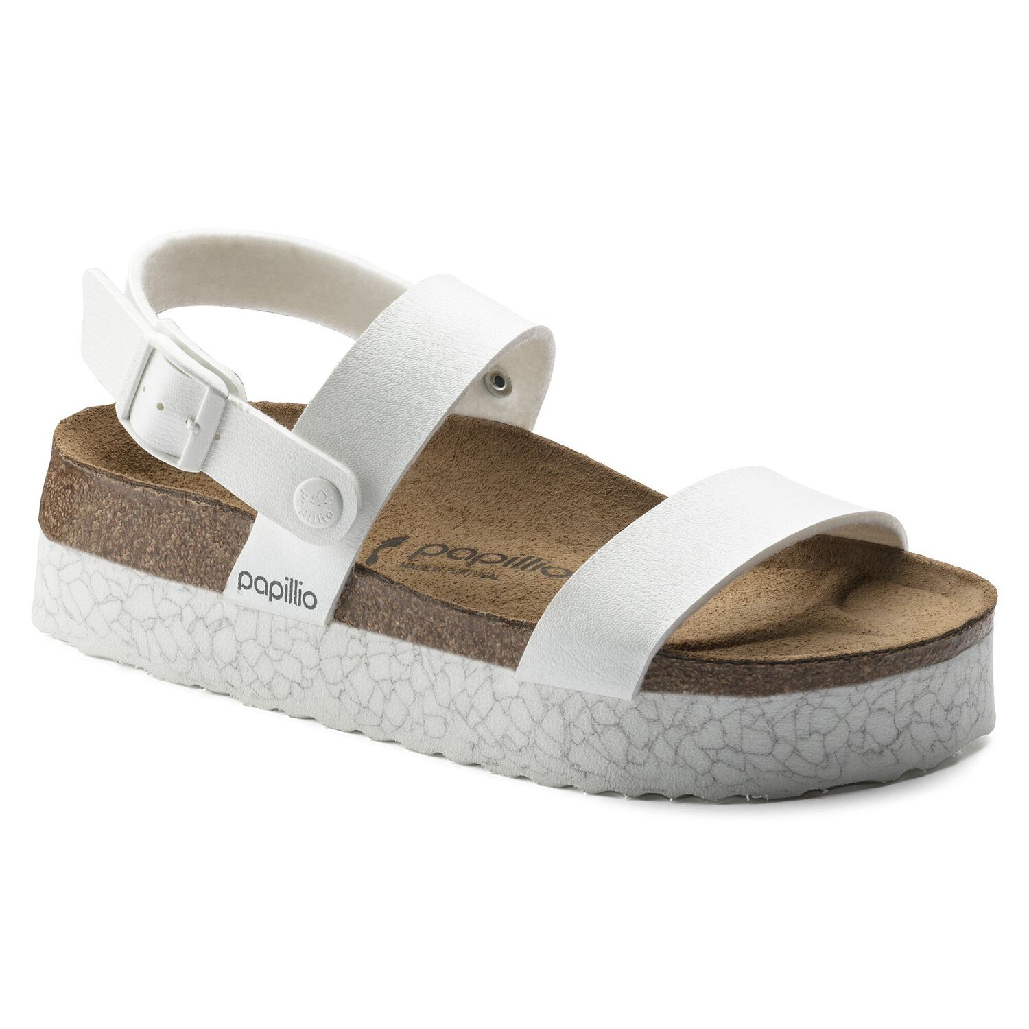 Cameron Birko Flor Monochrome Marble White Birkenstock