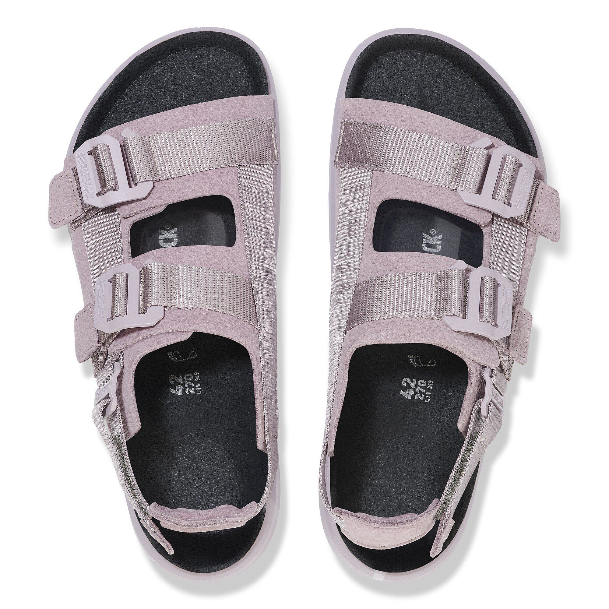 靴 BIRKENSTOCK Shinjuku 26 Shinjuku 2 Strap Leather-Textile Basalt Gray | BIRKENSTOCK