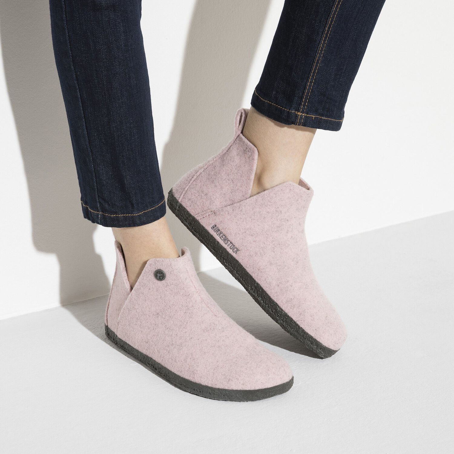 Andermatt Shearling Wool Felt Soft Pink BIRKENSTOCK