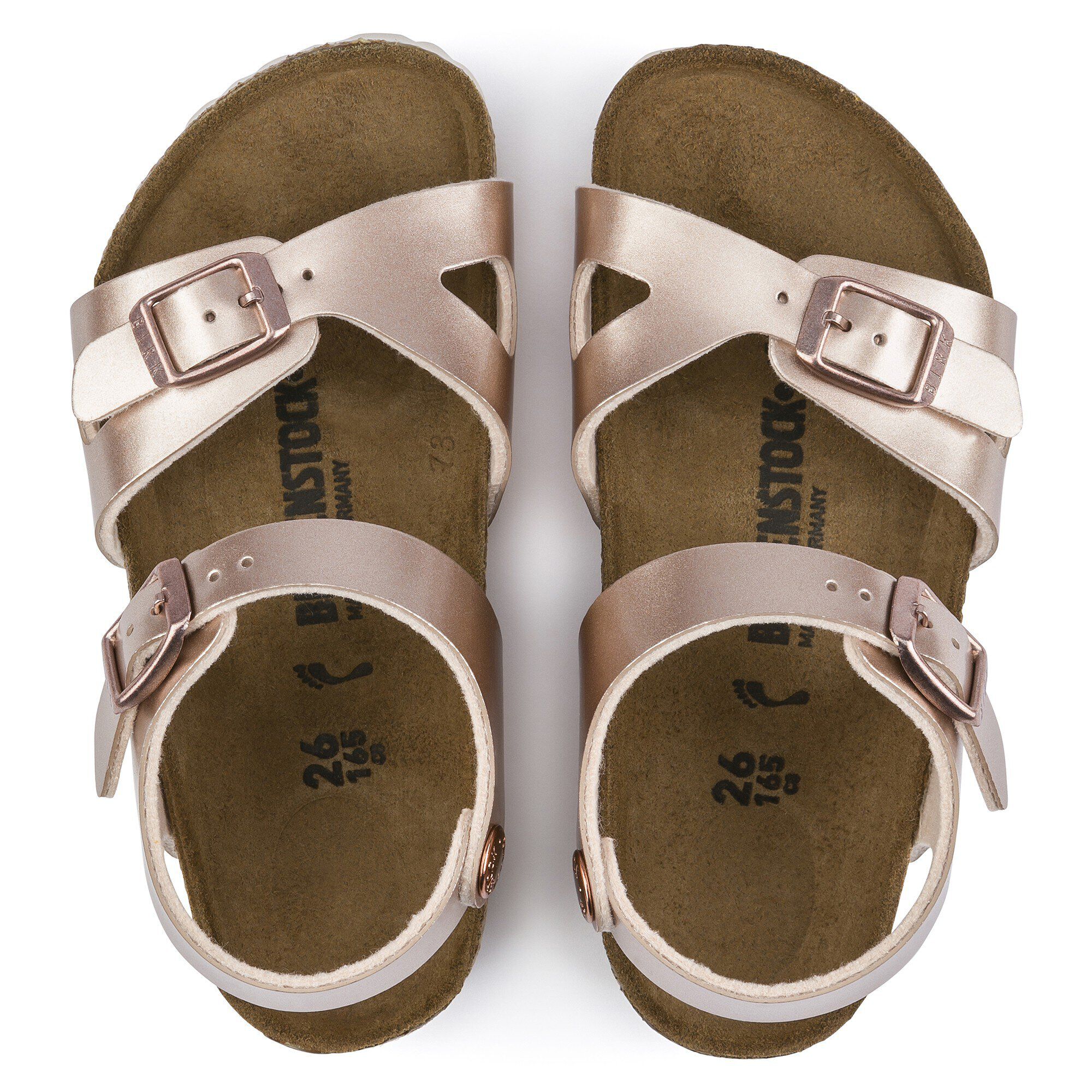 electric metallic copper birkenstock