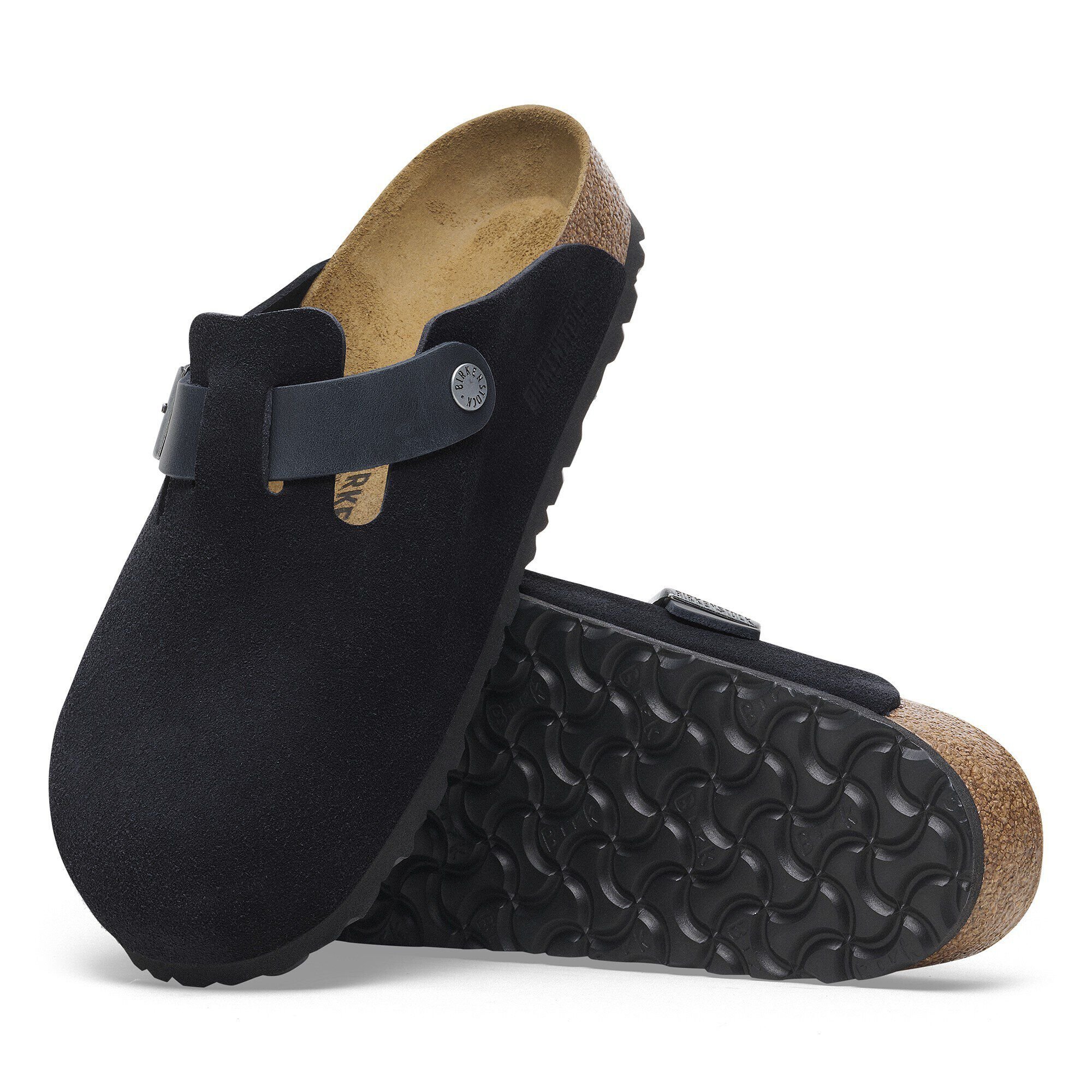 BIRKENSTOCK BOSTON Natural Leather ( NARROW FIT ) BLACK