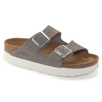 Arizona Platform Nubuck Leather Dove Gray