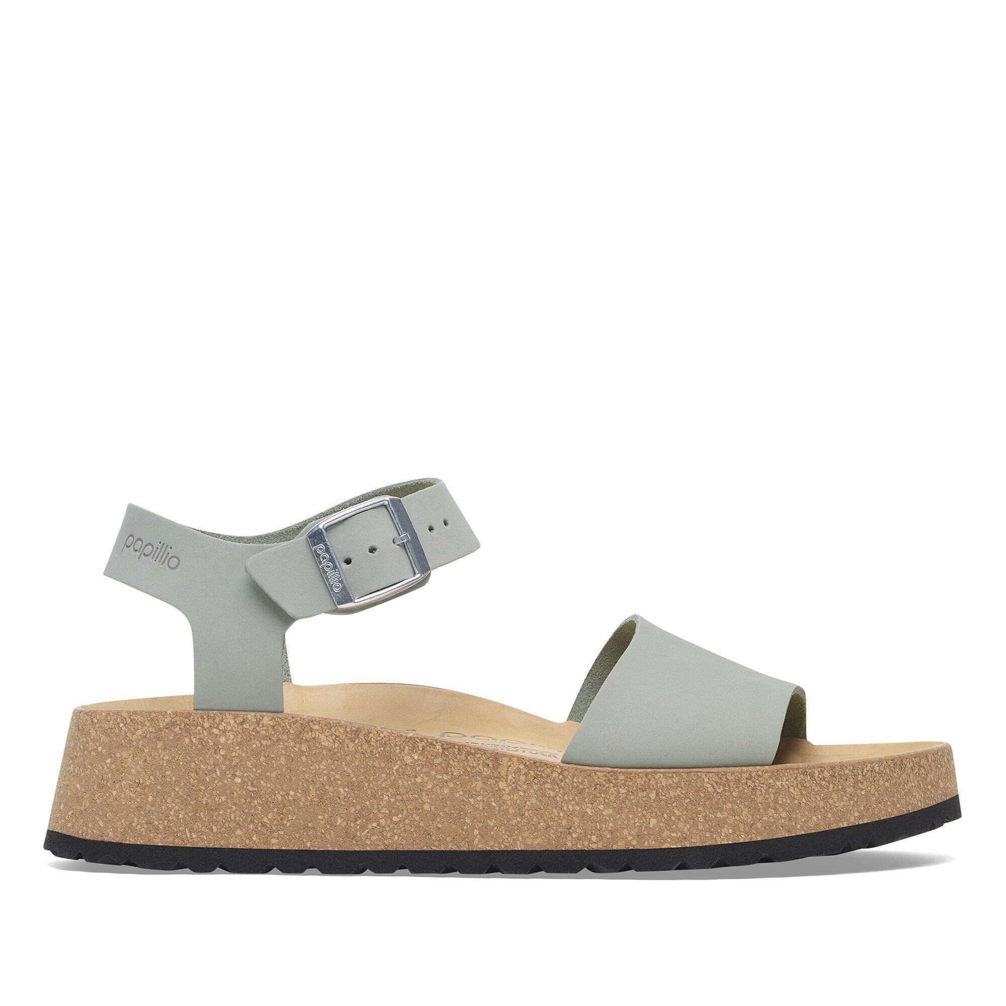 グレンダさん(ダブルハーケン)3枚 Glenda / グレンダ ヌバックレザー ピュアセージ | BIRKENSTOCK