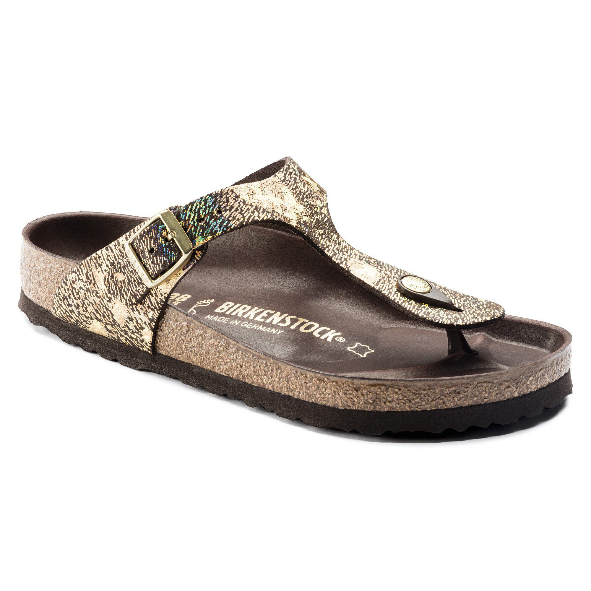 Birkenstock spotted metallic brown clearance