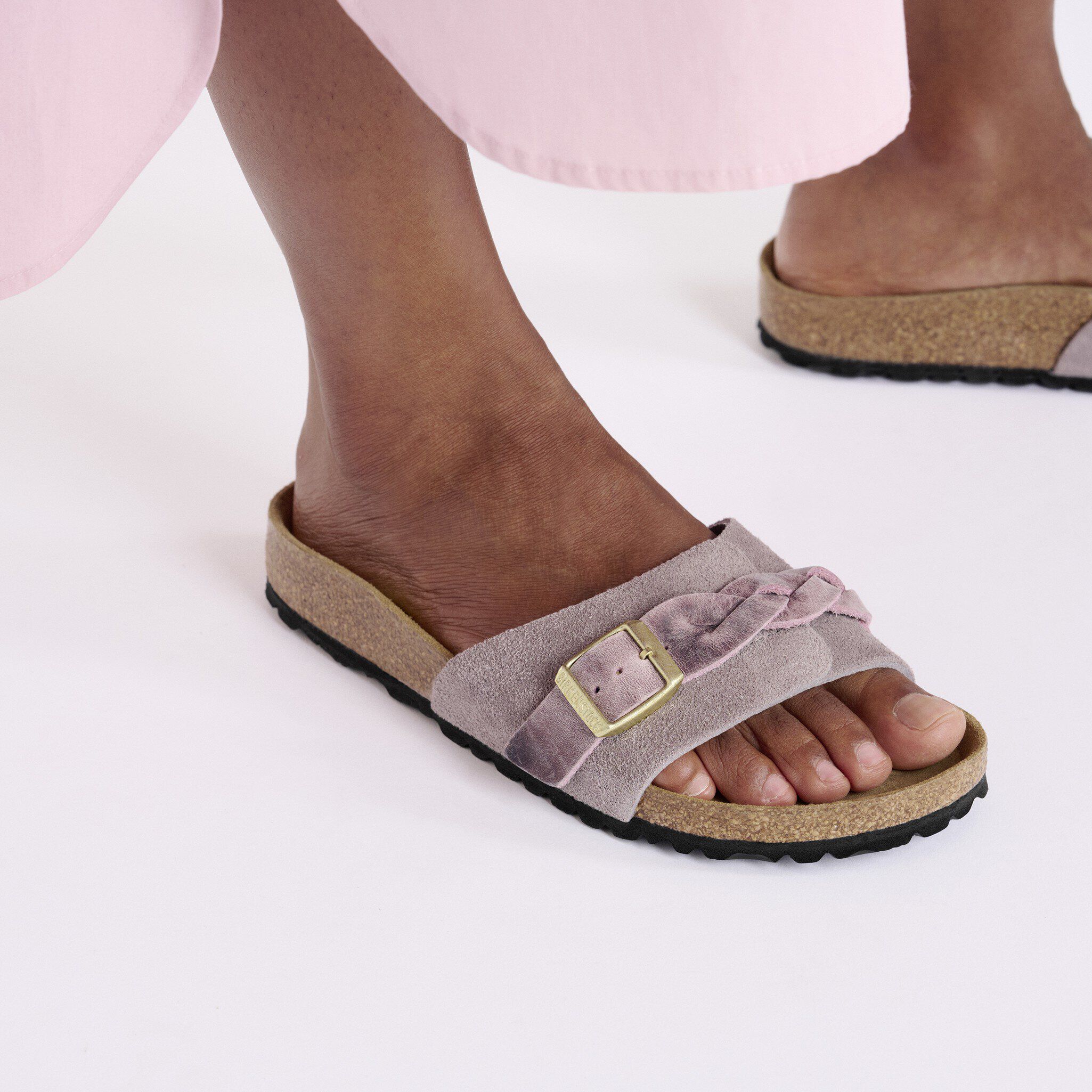 Oita Braided Suede Leather Faded Purple | BIRKENSTOCK