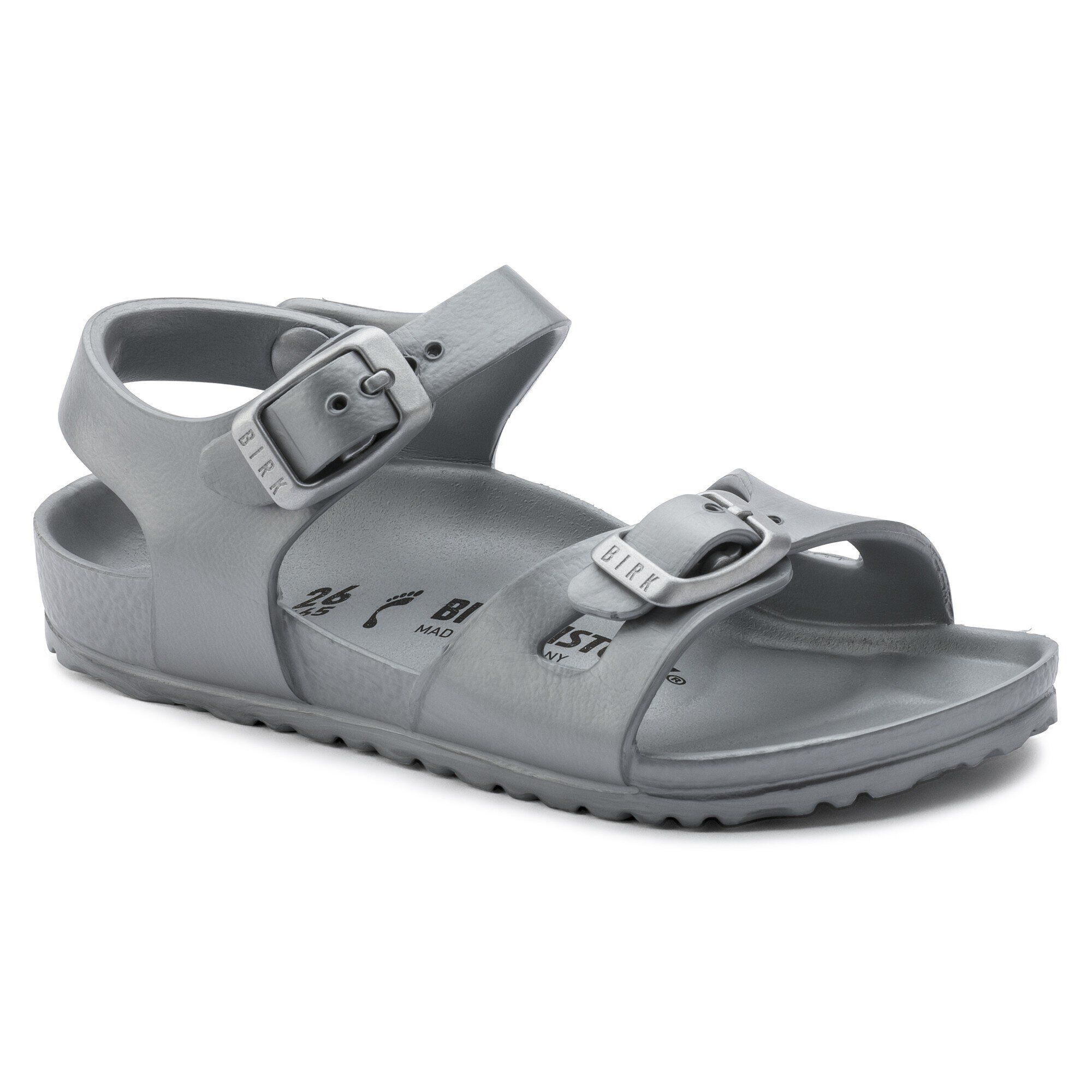 kids silver birkenstocks